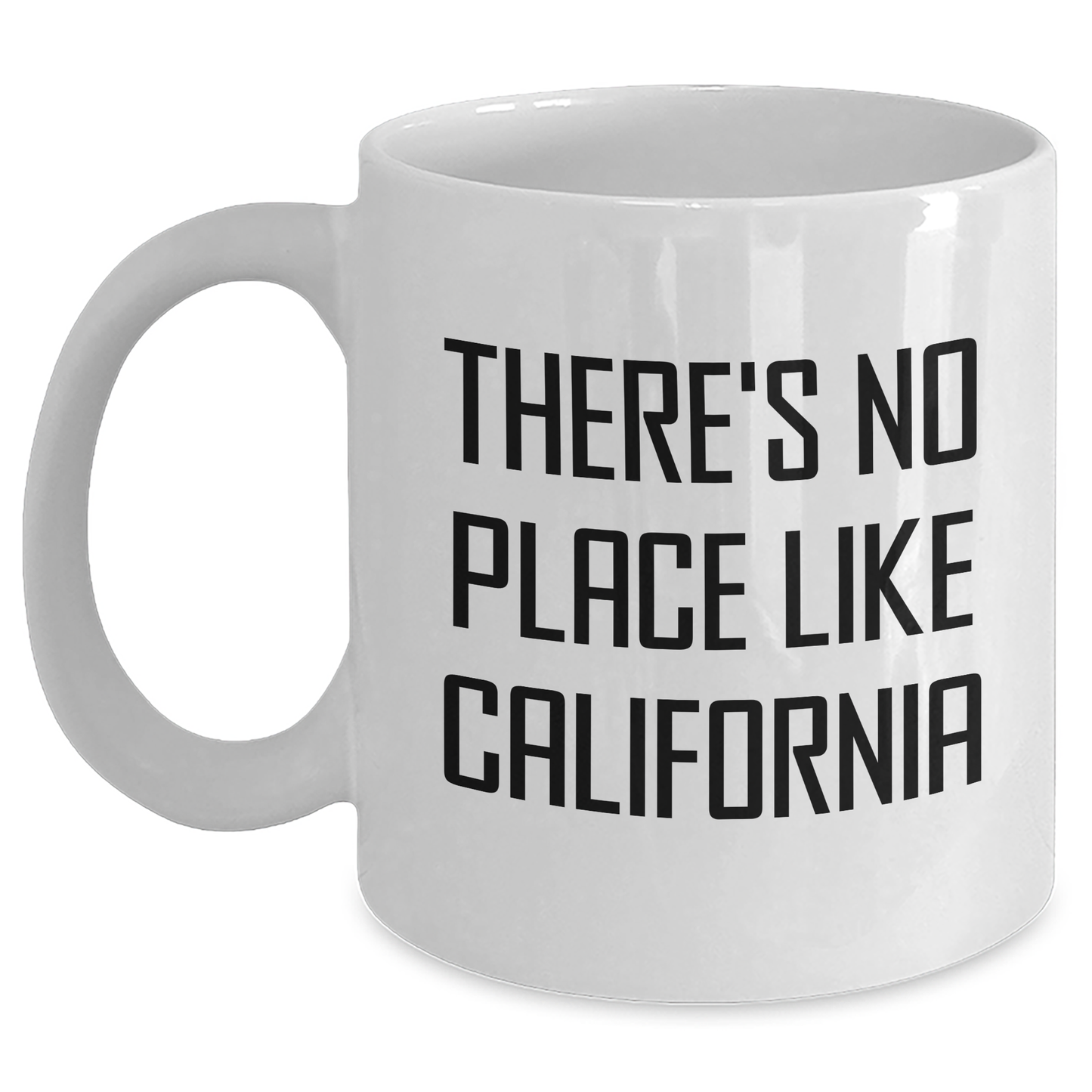 California Inspiration Gifts from Friends to Graduates - 'There's No Place Like California' Funny White Coffee Mug - Main