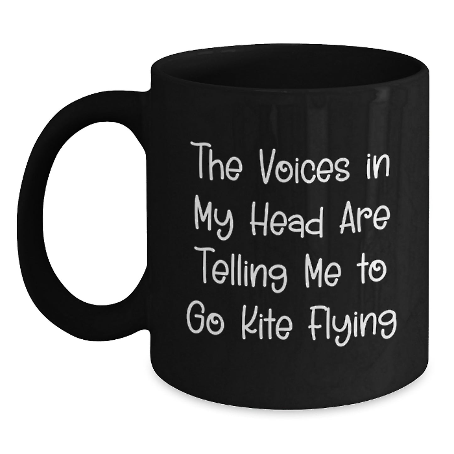 Funny Kite Flying Gifts from Friends to Kite Flying Enthusiasts, Black Coffee Mug with Inspirational Quote, Graduation Unique Gifts - Main