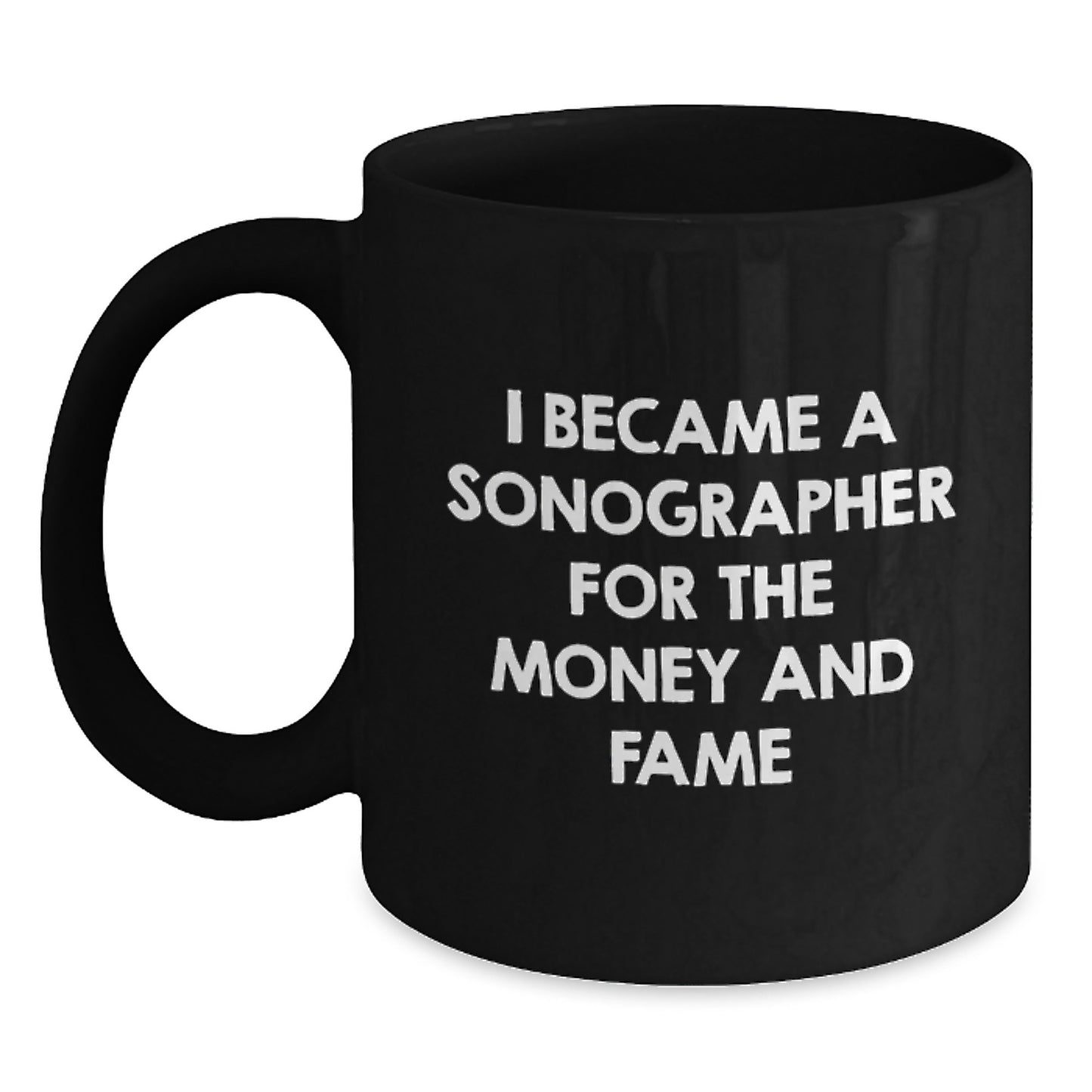 Sonographer Gifts, Funny Quote, Black Coffee Mugs for Graduation, Gifts from Family to Sonographer - Main