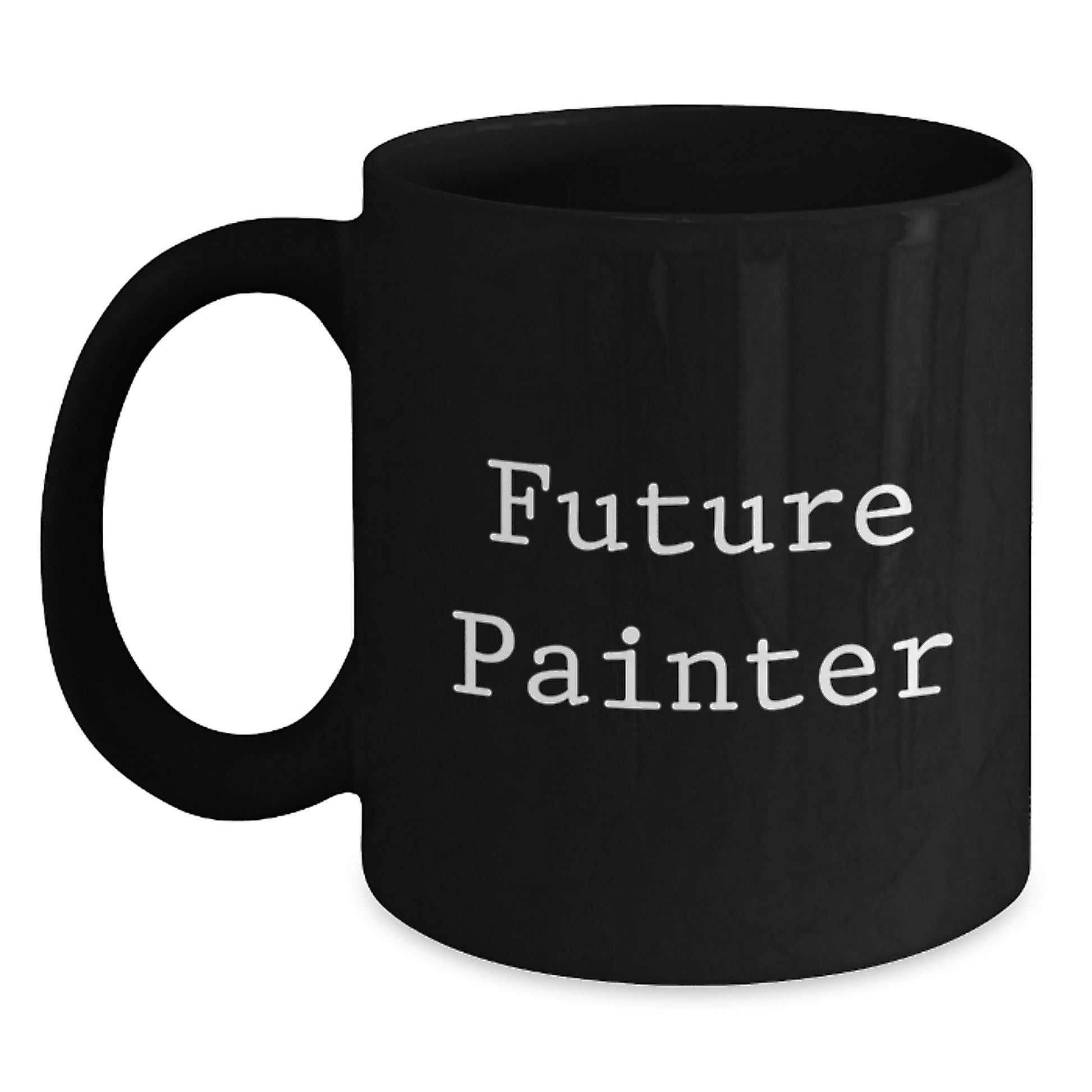 Funny Future Painter Gifts from Mom, 'The Future is Bright' Black Coffee Mug for Graduation - Main