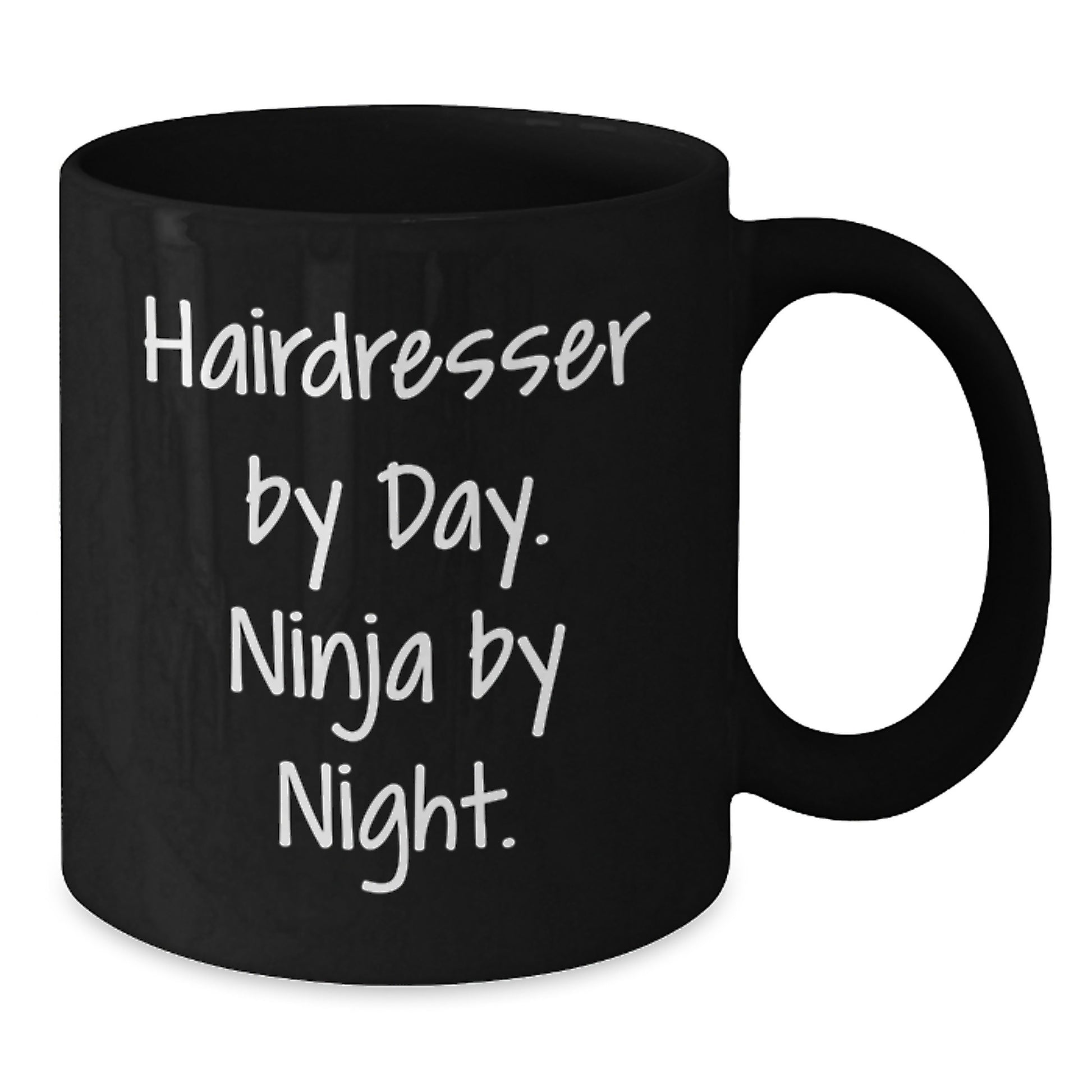 Hairdresser Ninja Fun Black Coffee Mug Gifts from Friends for Birthday - Additional