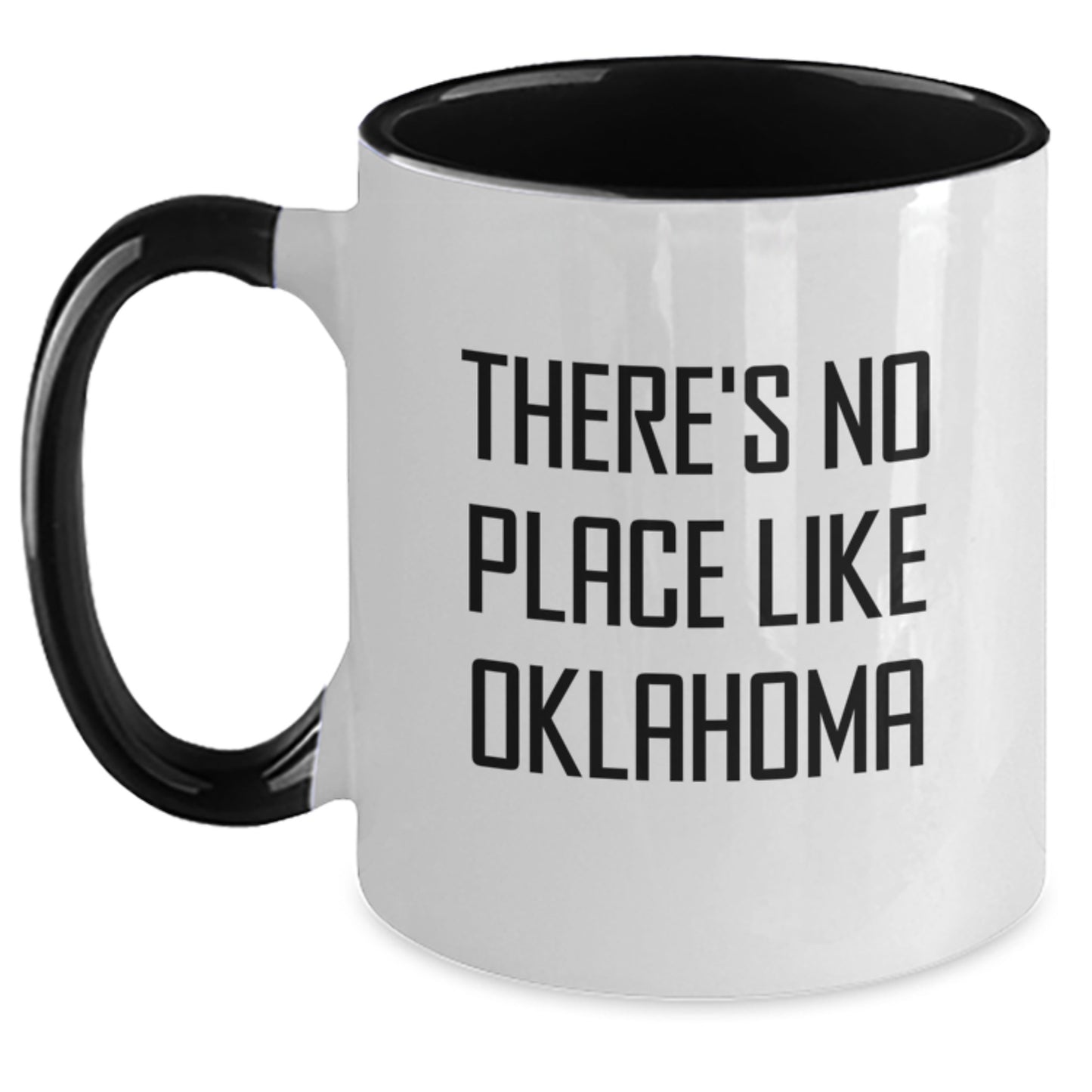 Oklahoma Proud Two Tone Coffee Mug, Funny Quote Gifts from Friends for Oklahoma Men, Women, Birthday Unique Gifts - Main