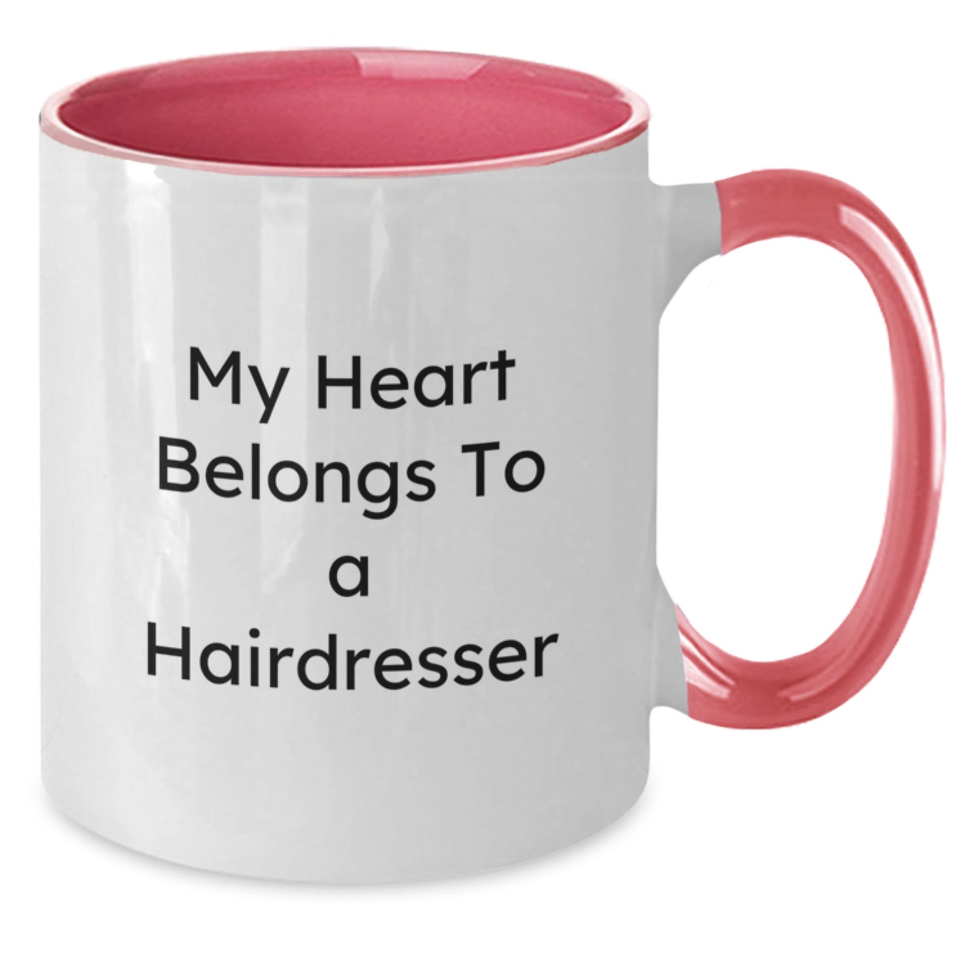 Funny Gifts from Hairdresser Lovers, My Heart Belongs To A Hairdresser Two Tone Coffee Mug for Birthday, Gift Ideas for Hairdressers, Women, Friends, Coworkers, Family - Additional