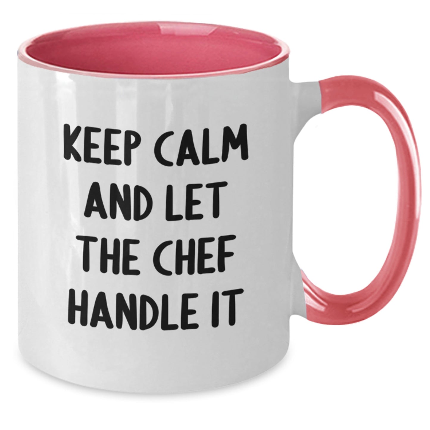 Funny Keep Calm Gifts from Men for Chef Friends - Two Tone Coffee Mug for Christmas Unique Presents - Additional