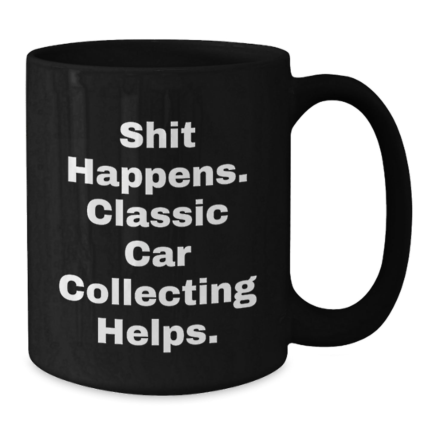 Classic Car Collecting Humor Black Coffee Mugs, Funny Gifts for Classic Car Enthusiasts, Christmas Unique Mugs from Friends - Additional