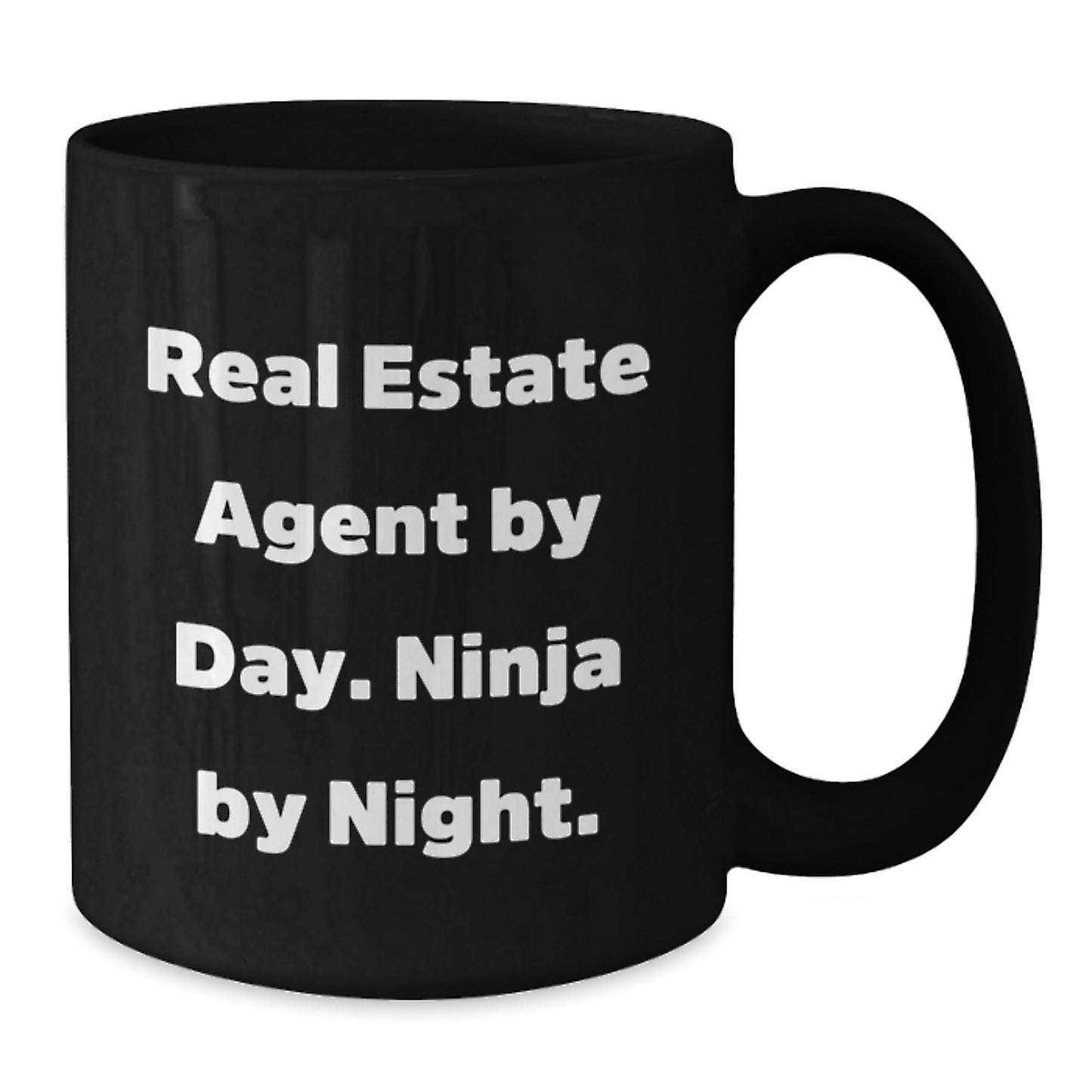 Funny Real Estate Agent Gifts from Friends for Men Black Coffee Mug, Ninja By Day Mugs for Christmas Unique Gifts - Additional