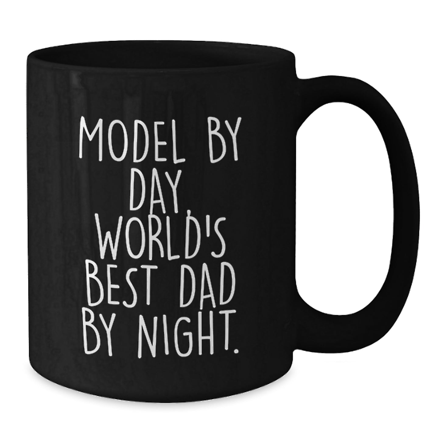 Model By Day Funny Graduation Gifts from Dad to World's Best Dad By Night Black Coffee Mugs for Him Gifts - Additional