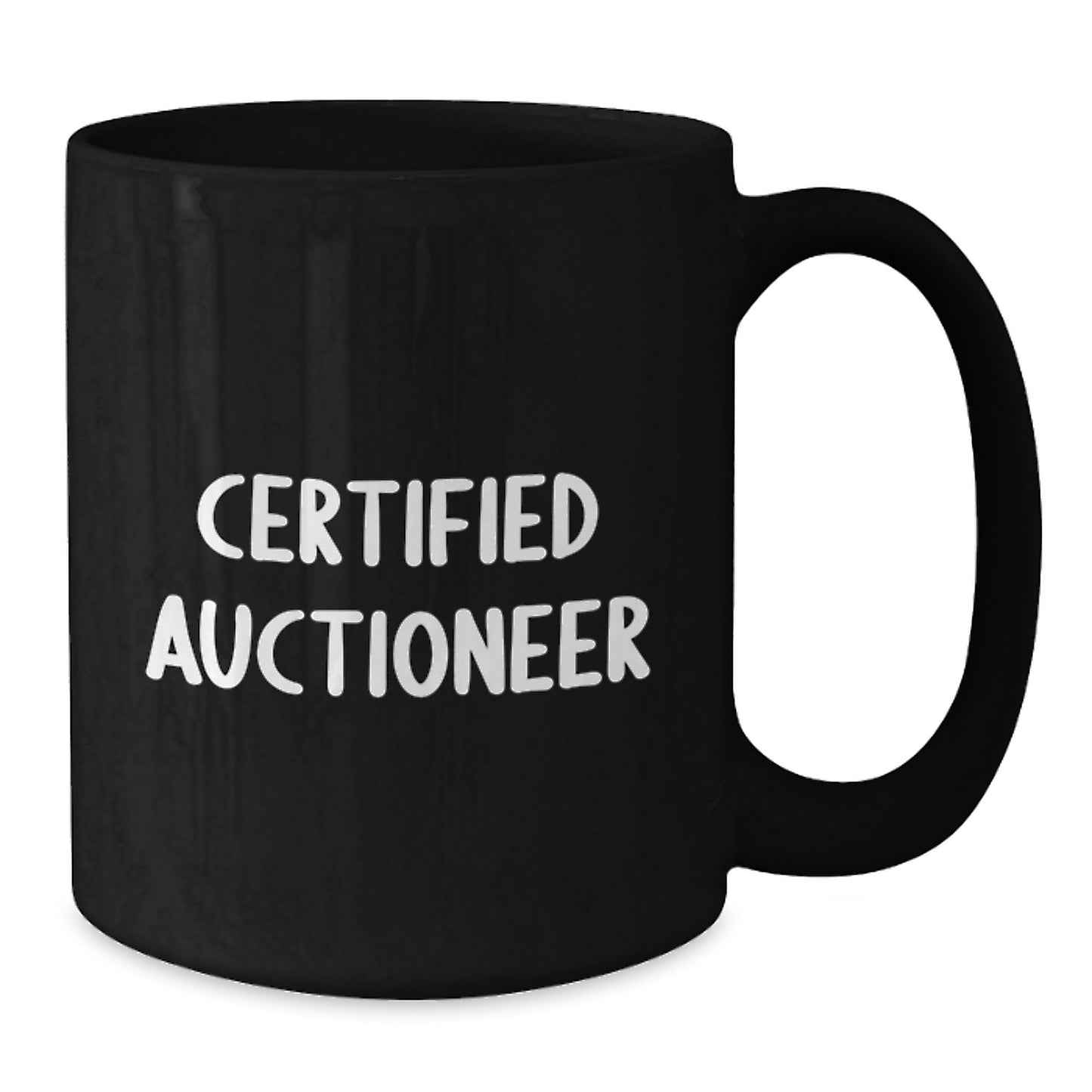 Funny Auctioneer Gifts for Men, Friends, Coworkers, or Family - 'Certified Auctioneer' Black Coffee Mug, Graduation Unique Gifts - Additional