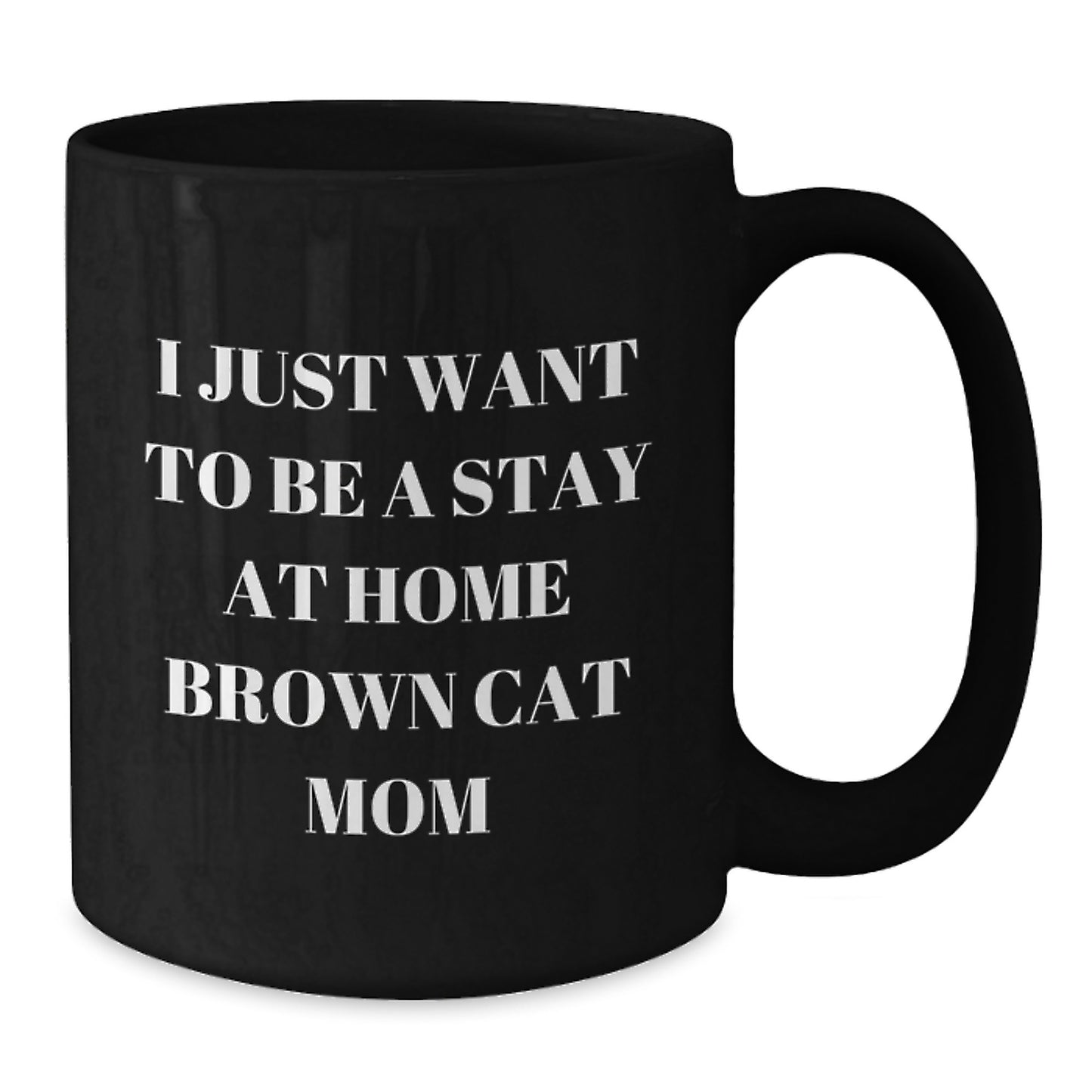 Funny Brown Cat Mom Gifts for Christmas Black Coffee Mug, Perfect for Brown Cat Enthusiasts Gifts from Friends and Family - Additional