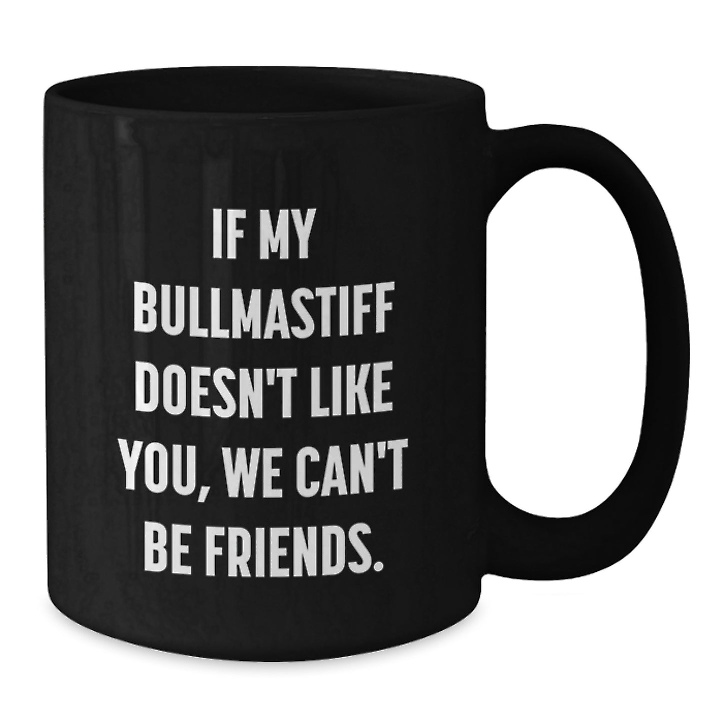 Funny Bullmastiff Dog Lover Gifts from Family, Unique Valentine's Unique Gifts for Bullmastiff Dog Enthusiasts, Black Coffee Mug - Additional