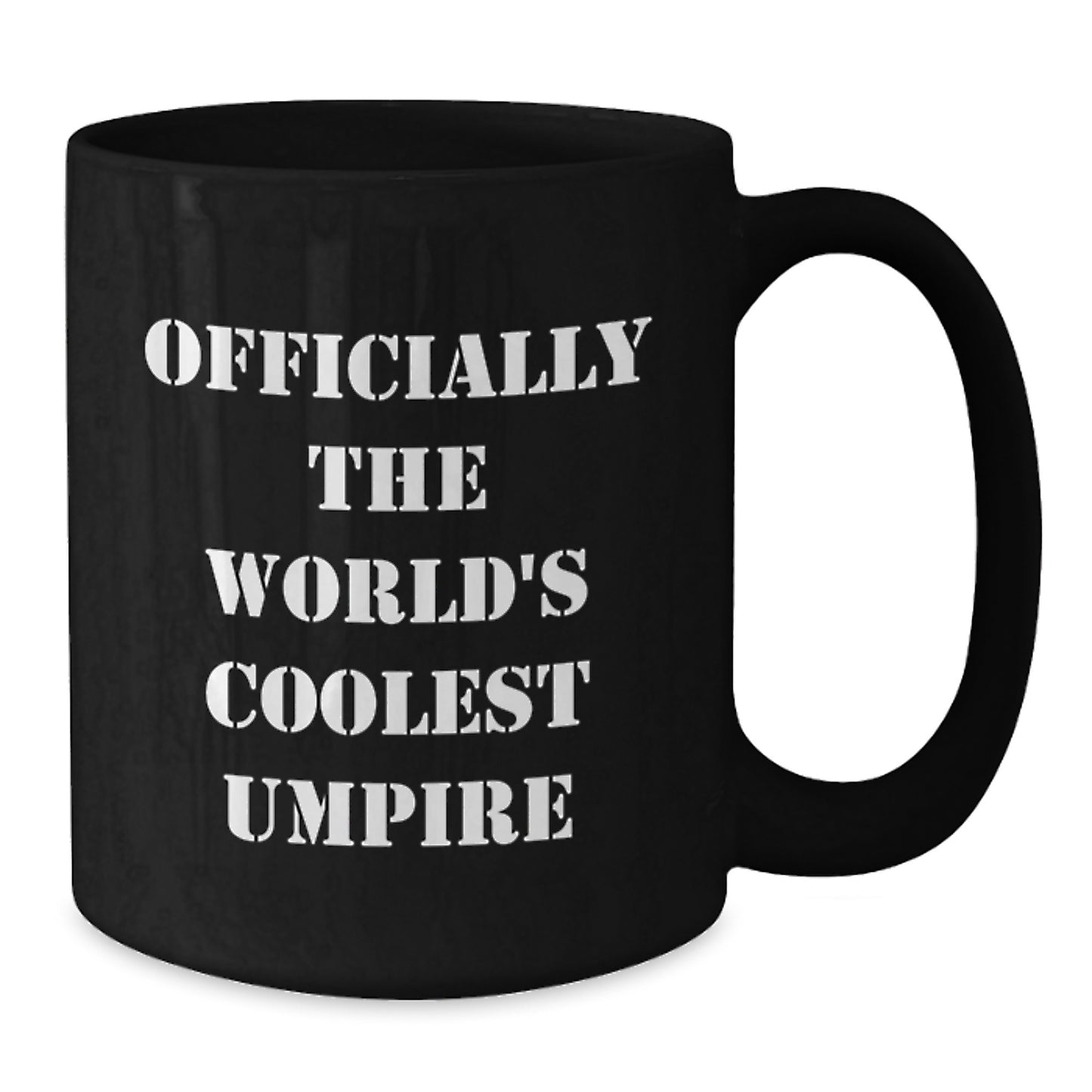 Funny Umpire Gifts for Umpire Men from Friends, Christmas Unique Umpire Humor, Officially The World's Coolest Umpire Black Coffee Mug - Additional
