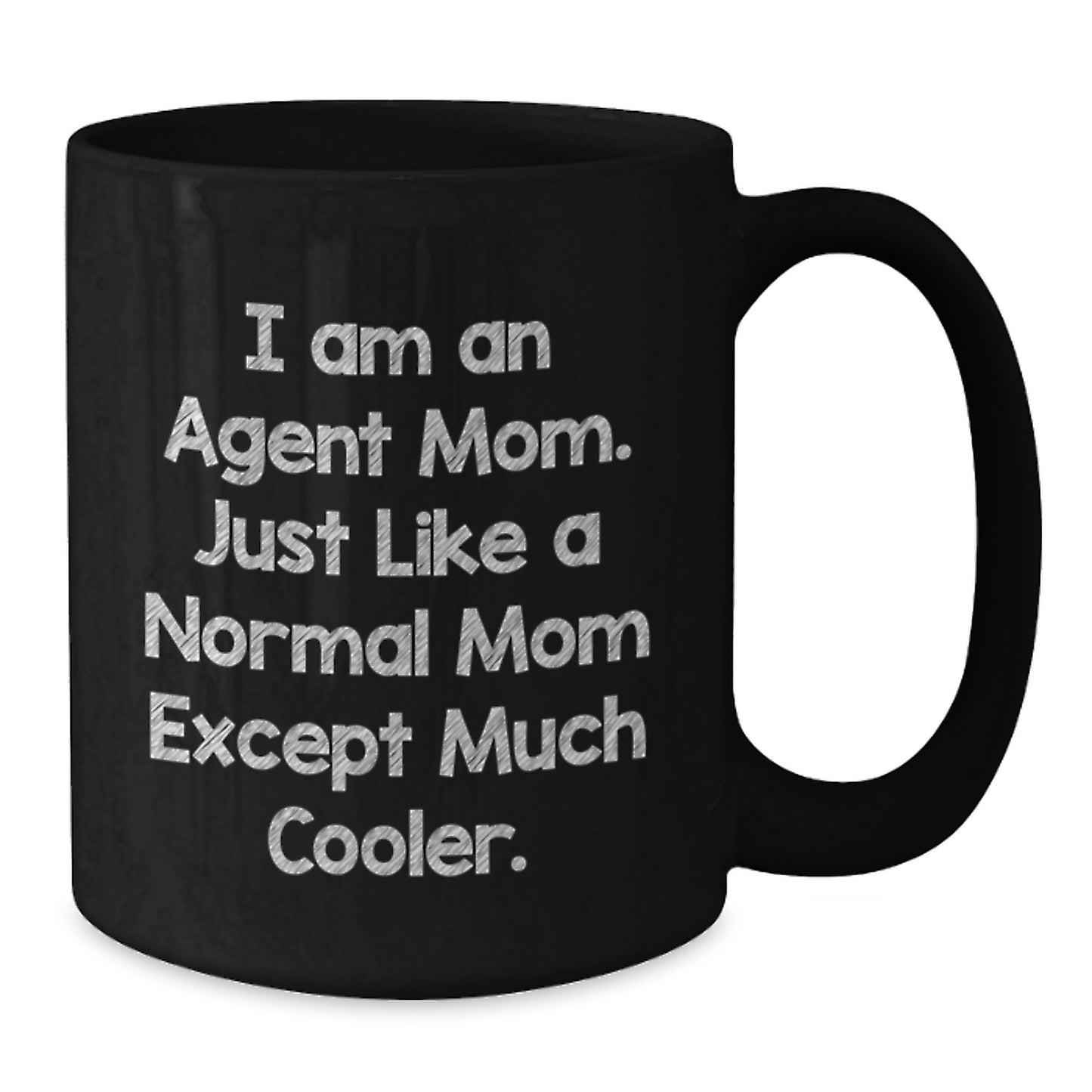 Unique Agent Mom Gifts for Agent Mom Birthday - Funny Black Coffee Mug, 11oz 15oz Ceramic Mug, Microwave Dishwasher Safe - Additional