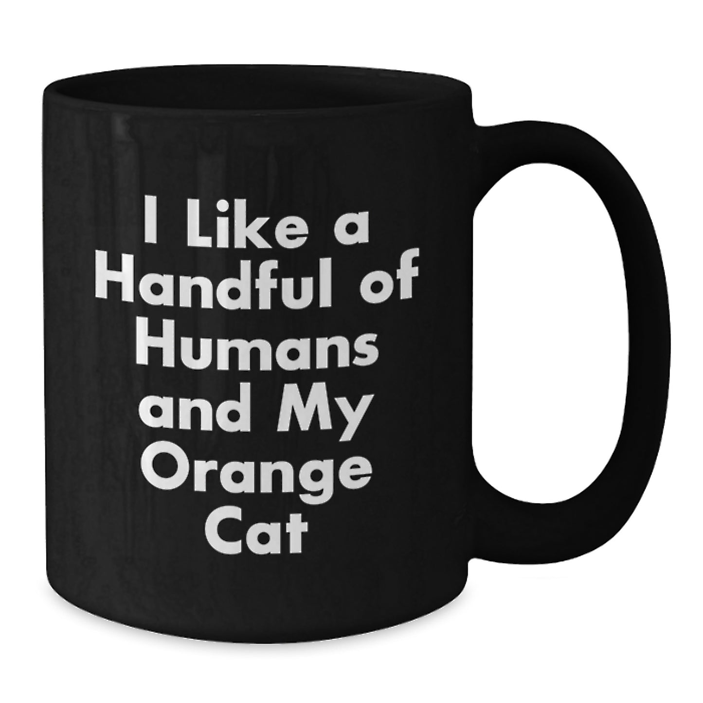 Funny Orange Cat Lover Gifts for Men, Women, or Friends - Orange Cat Enthusiast Black Coffee Mug, Perfect Christmas Unique Gifts from Family - Additional