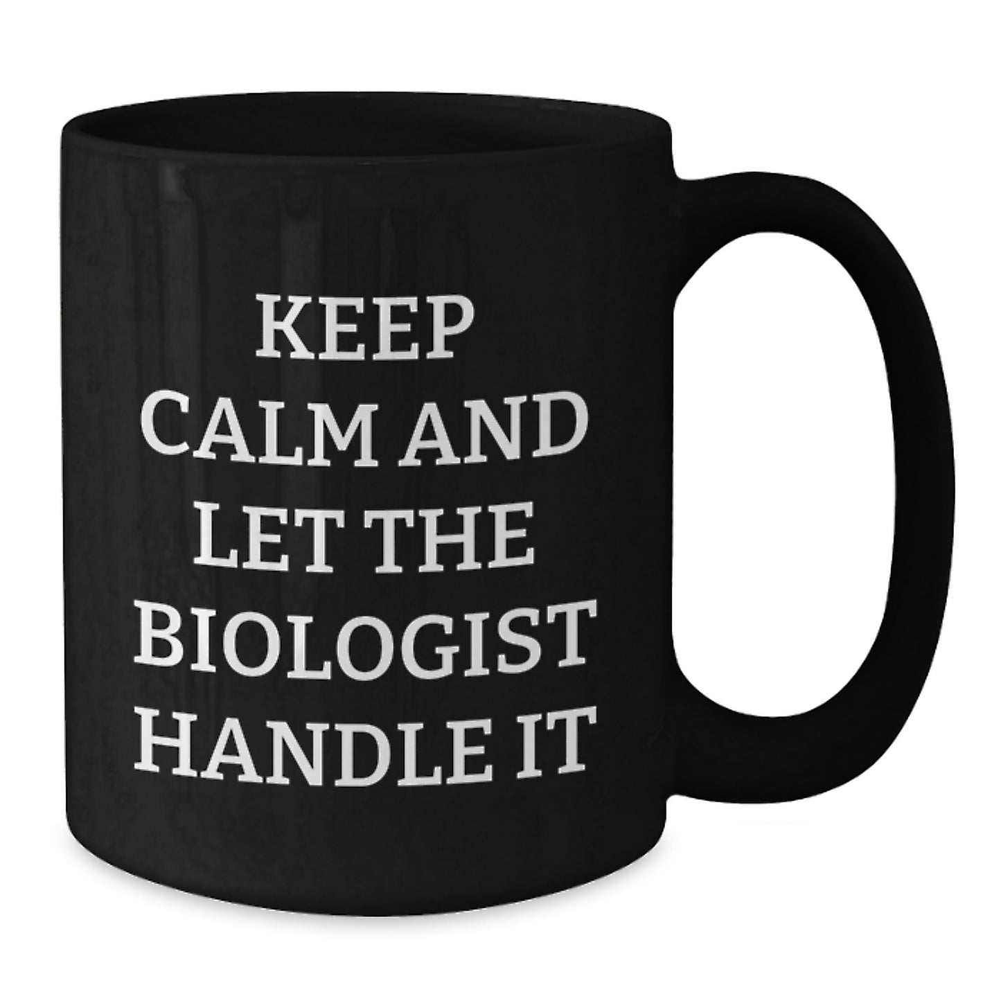 Funny Biologist Gifts for Him from Friends, Black Coffee Mug with Keep Calm Quote, Christmas Unique Items for Man - Additional