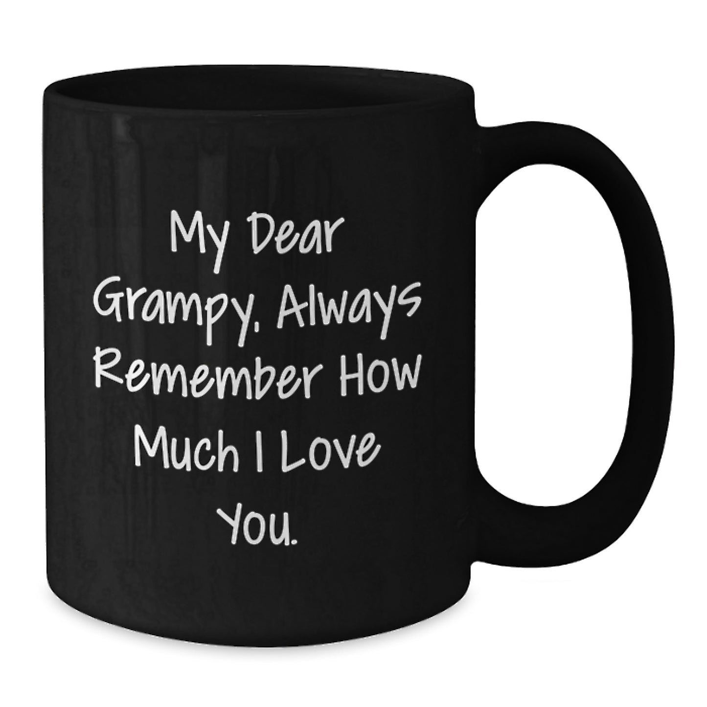 Funny Grampy Coffee Mugs Gifts for Men from Family - Unique Black Coffee Mug with My Dear Grampy Quote - Christmas Unique Gift Ideas - Additional