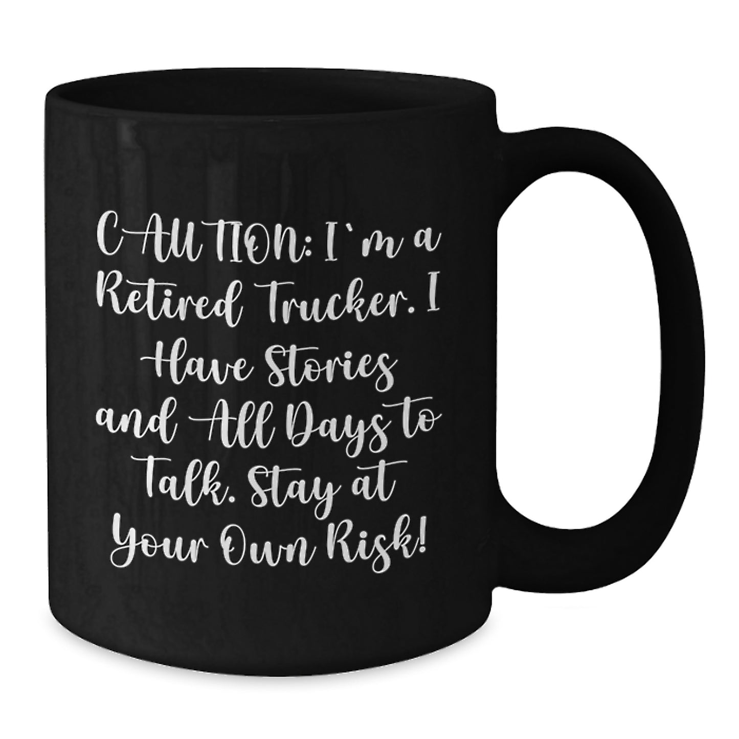 Funny Trucker Gifts for Him, Black Coffee Mug, Gifts from Family, Friends, Coworkers, Trucker Humor, Christmas Unique Presents - Additional