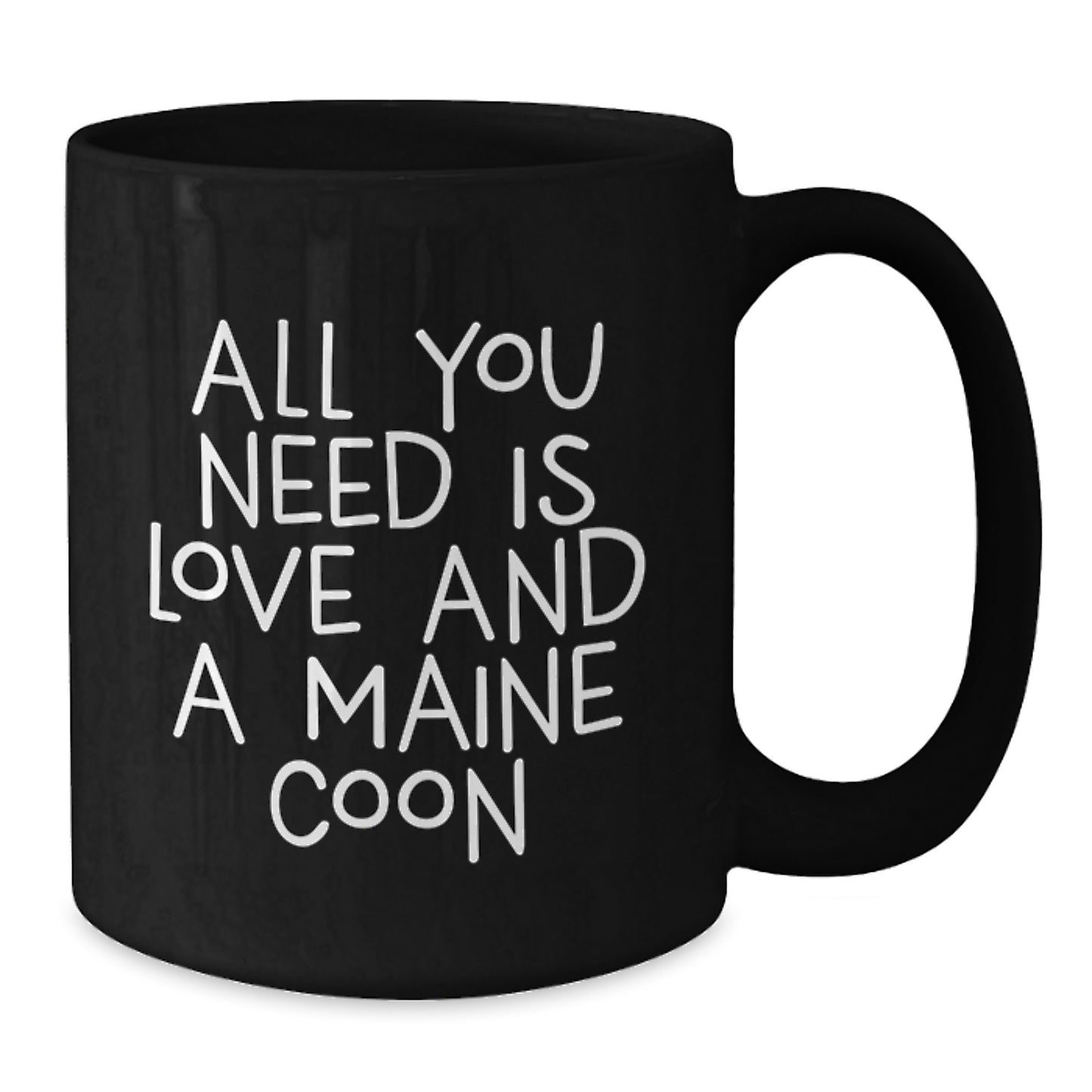 Funny Maine Coon Cat Gifts for Cat Lovers, Black Coffee Mugs with Inspirational Quote, Gifts from Friends to Family, Unique Christmas Unique Gifts - Additional