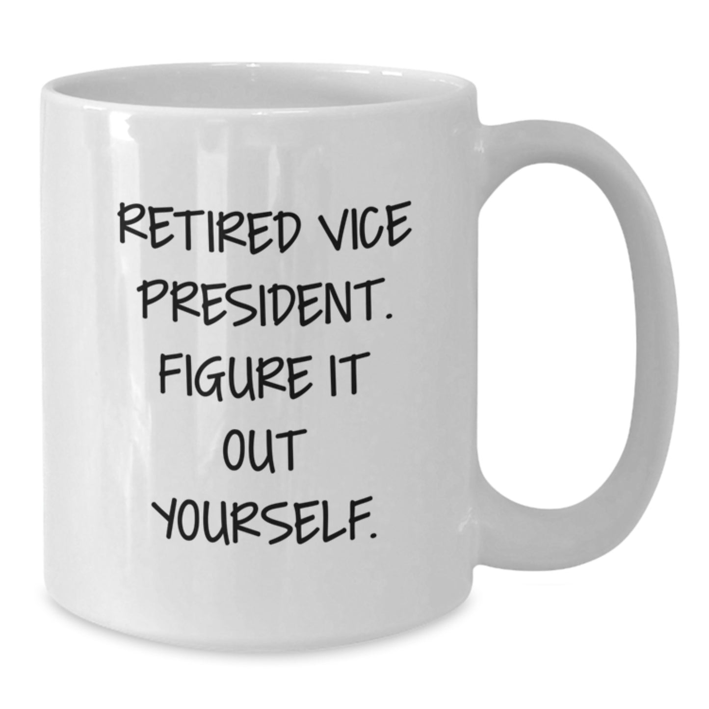 Funny Vice President Gifts for Men, White Coffee Mug, 'Retired Vice President. Figure It Out Yourself.' Christmas Unique Presents from Coworkers - Additional