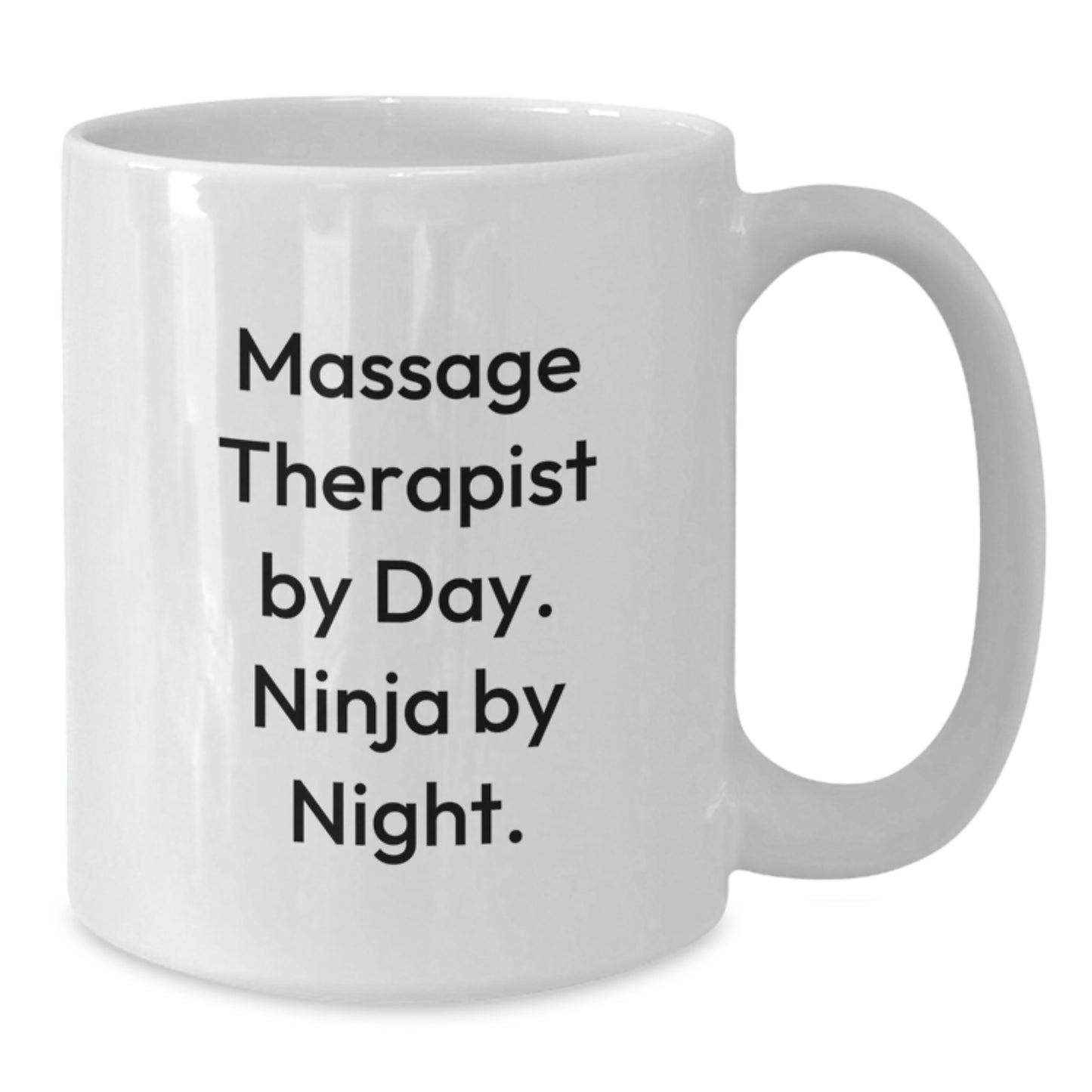 Massage Therapist Gifts - Birthday Unique Gifts from Friends for Massage Therapist By Day. Ninja By Night. - White Coffee Mug - Additional