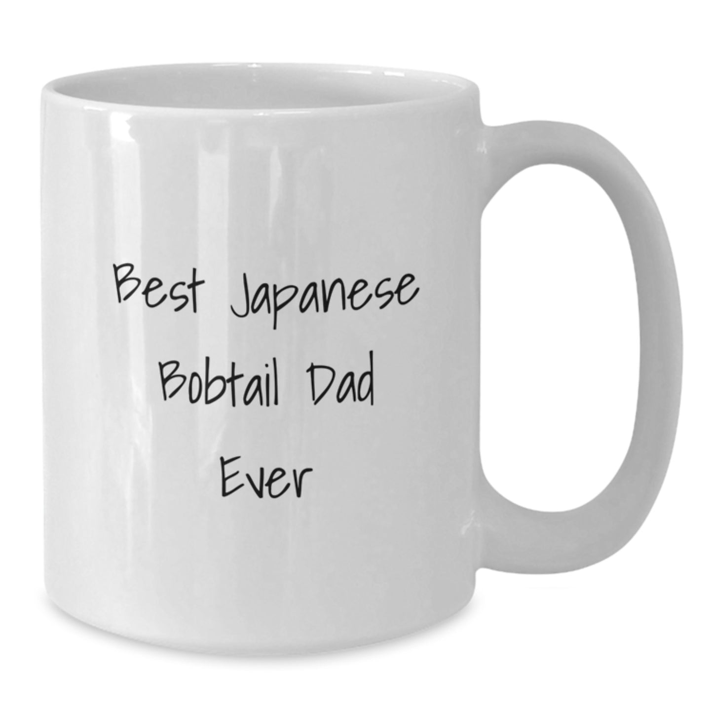 Funny Japanese Bobtail Cat Dad Gifts for Men Gifts from Family - White Coffee Mug, 11oz or 15oz, Ceramic, Microwave and Dishwasher Safe for Graduation Unique Gifts - Additional