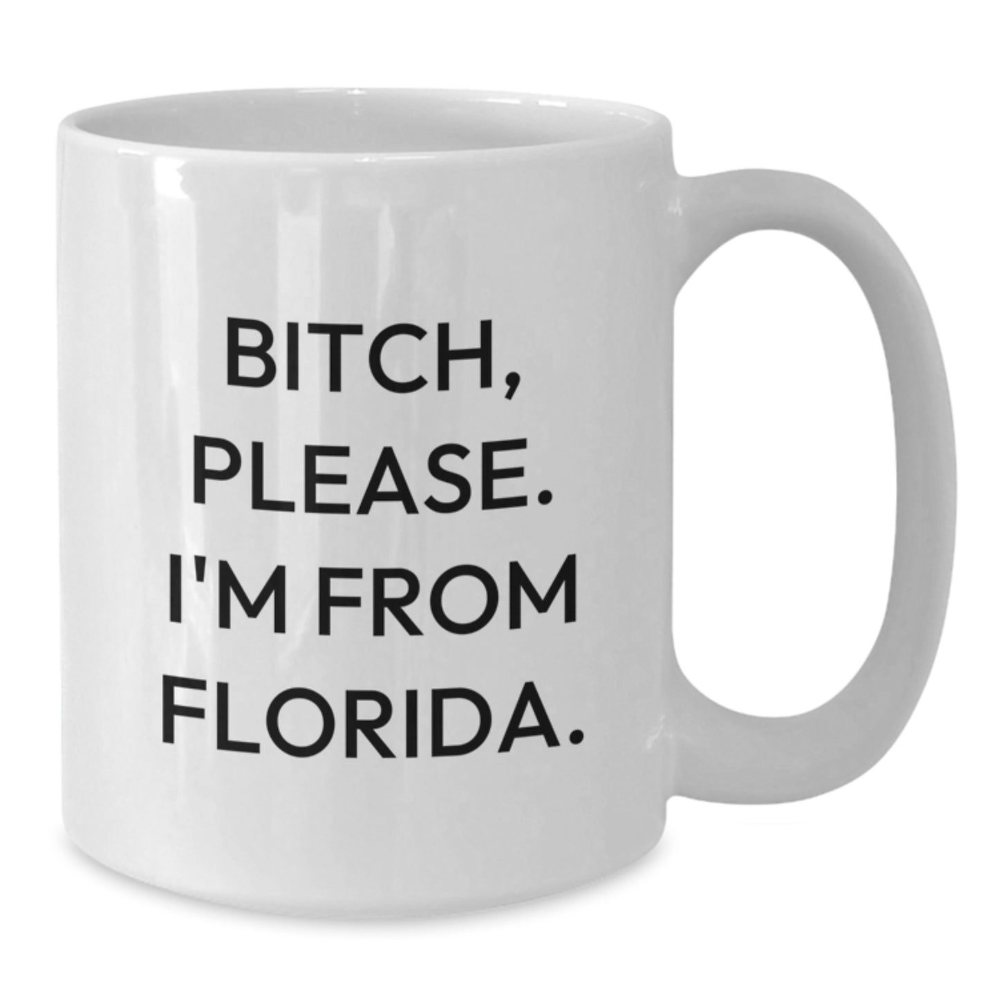 Funny Florida Gifts, White Coffee Mug for Friends, B-tch Please I'm From Florida Valentine's Unique - Additional