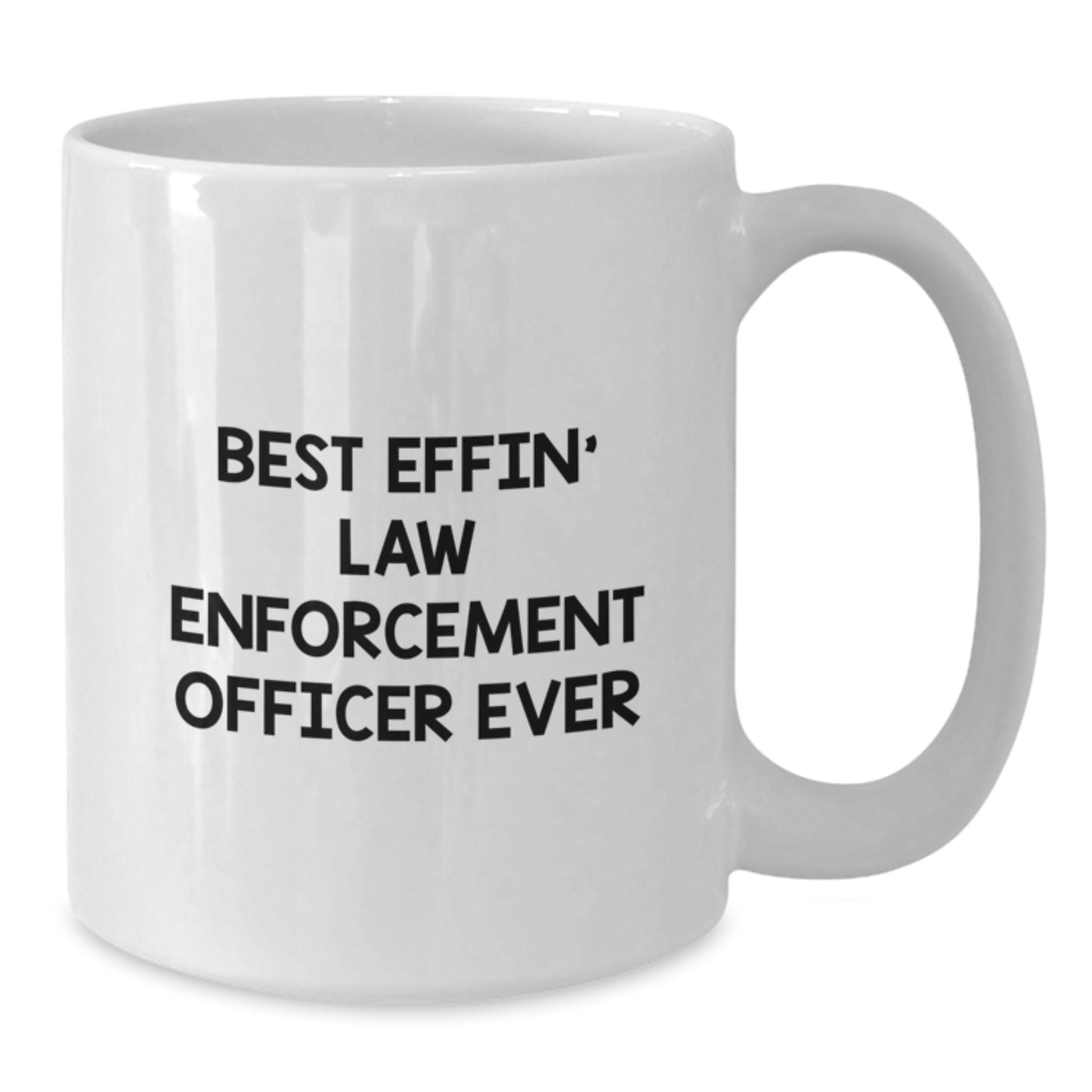 Funny Gifts for Law Enforcement Officers, Best Effin' White Coffee Mug for Men, Christmas Unique Presents from Friends - Additional