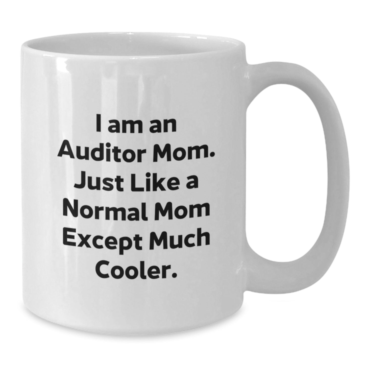 Funny Auditor Mom Gifts, White Coffee Mug, Christmas Unique Presents for Auditor Friends, Funny I Am An Auditor Mom Mom Mug - Additional
