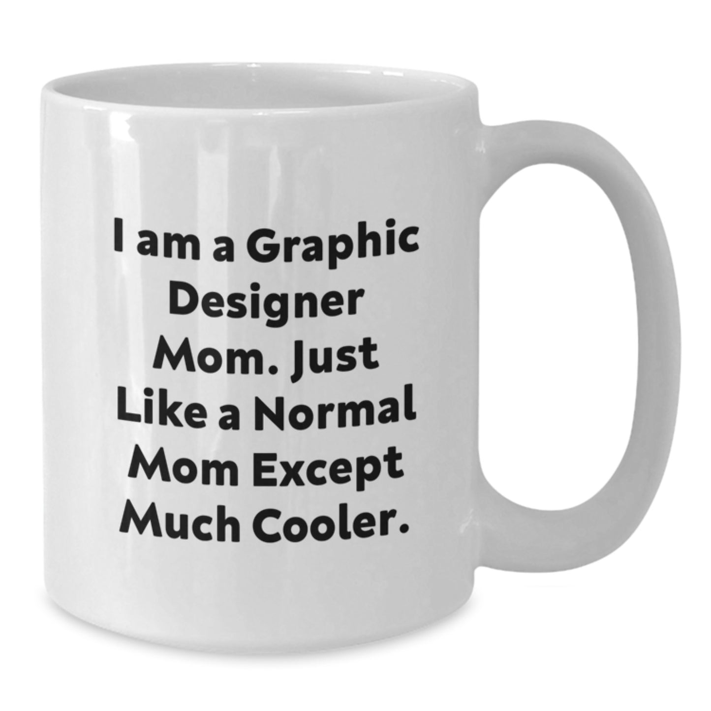 Funny Graphic Designer Gifts for Christmas from Mom, Unique White Coffee Mug with 'I Am A Graphic Designer Mom' Quote, Gift for Graphic Designer Friends, Family, or Coworkers - Additional