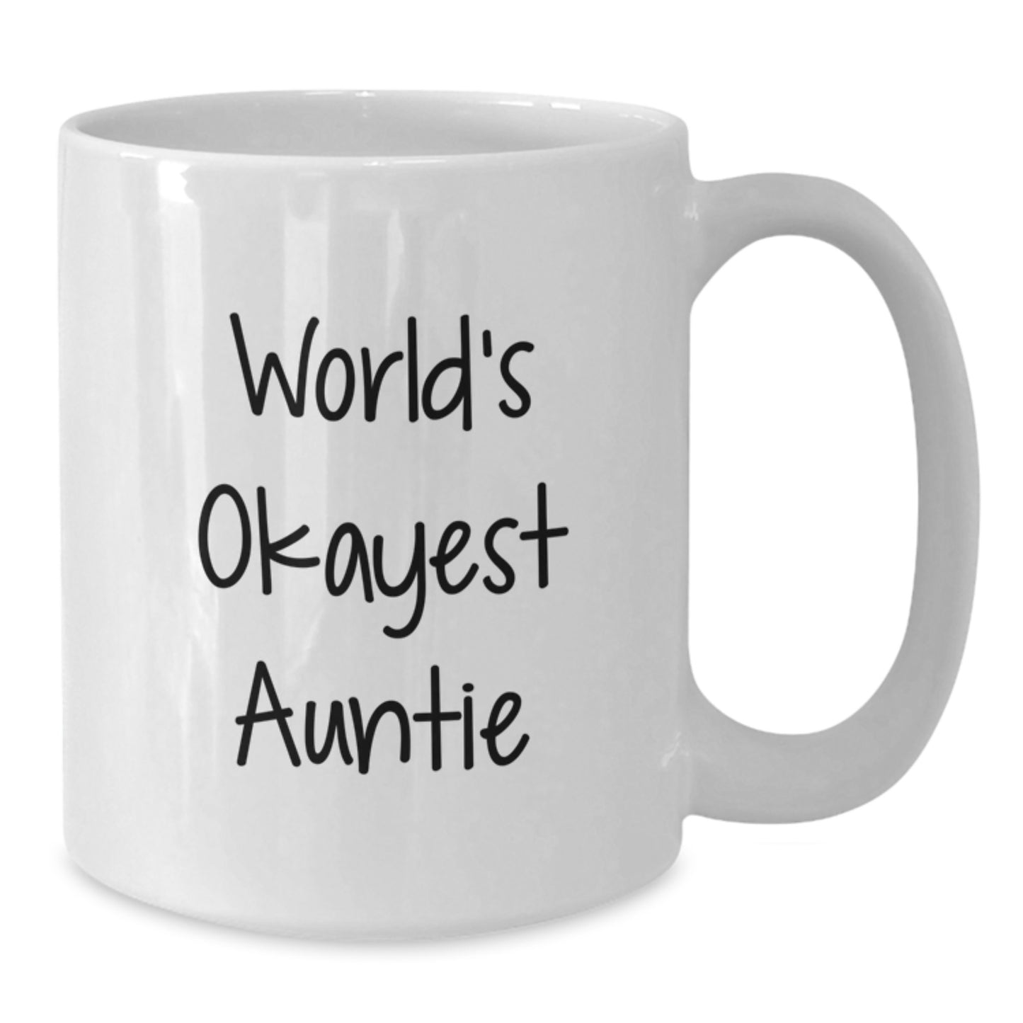 Funny Auntie Gifts from Family, Unique White Coffee Mug, Okayest Auntie Quote, Perfect for Aunties, Christmas Unique Gifts for Aunties - Additional
