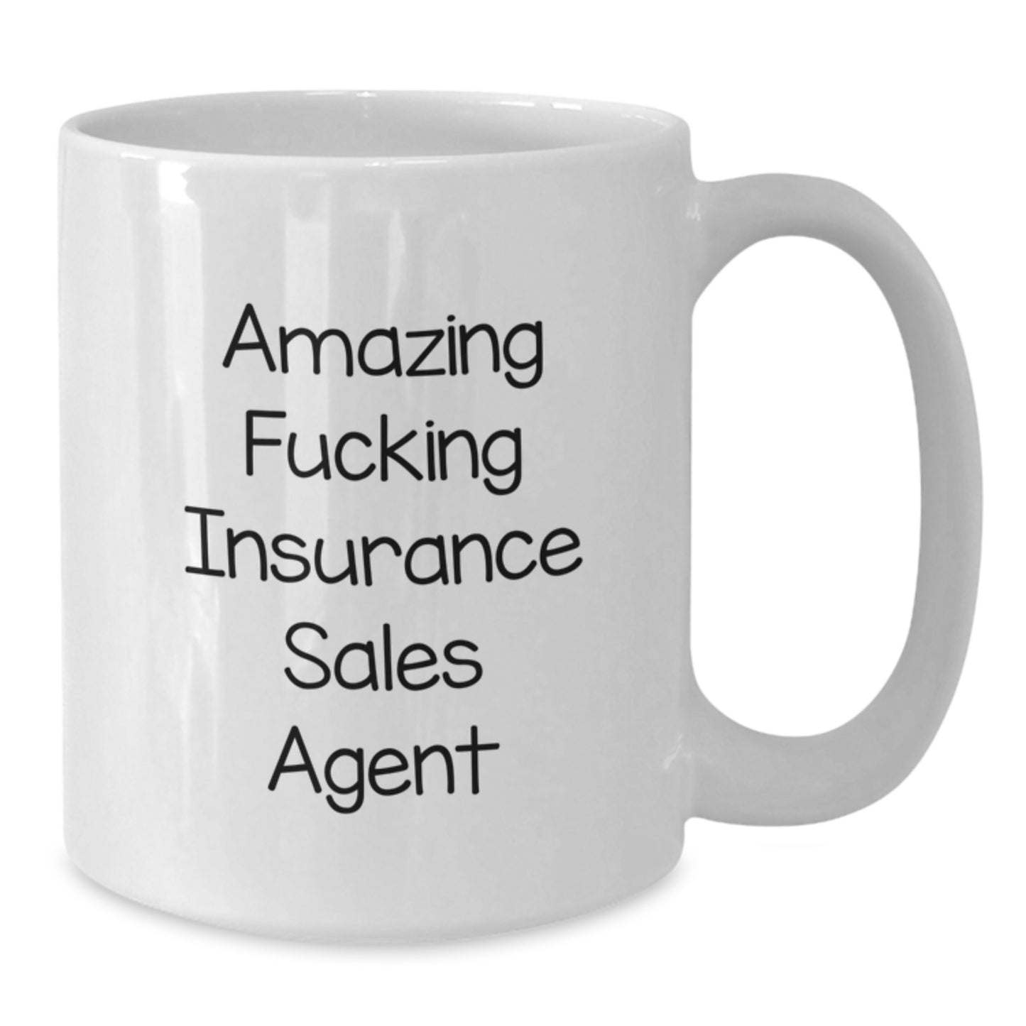 Funny Insurance Sales Agent Gifts for Men, White Coffee Mug with Amazing F--king Insurance Sales Agent Quote, Unique Christmas Unique Gifts from Friends to Coworkers - Additional