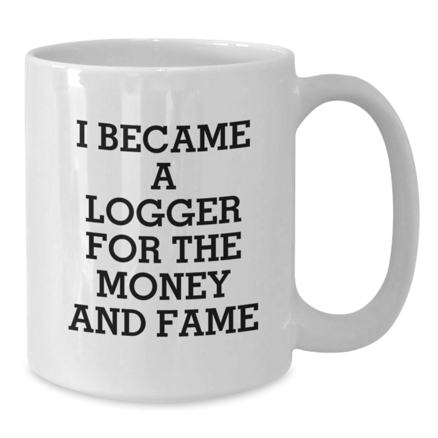Funny Logger Gifts for Men, Unique White Coffee Mugs, 'I Became A Logger For The Money And Fame' Quote, Logger Christmas Unique Gifts from Friends, Family, Coworkers - Additional