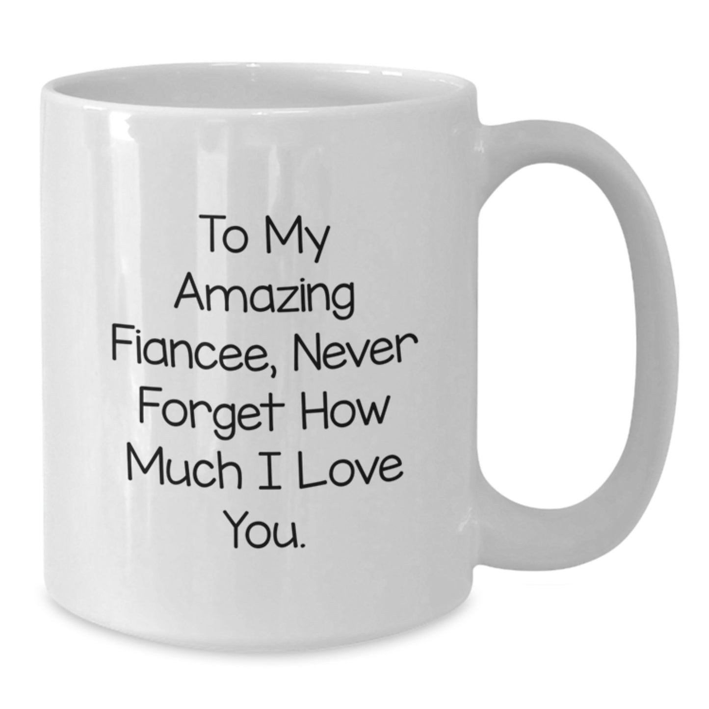 Gifts from Men to Fiancee, Funny White Coffee Mugs for Women on Christmas Unique Gifts, 'To My Amazing Fiancee, Never Forget How Much I Love You.' - Additional