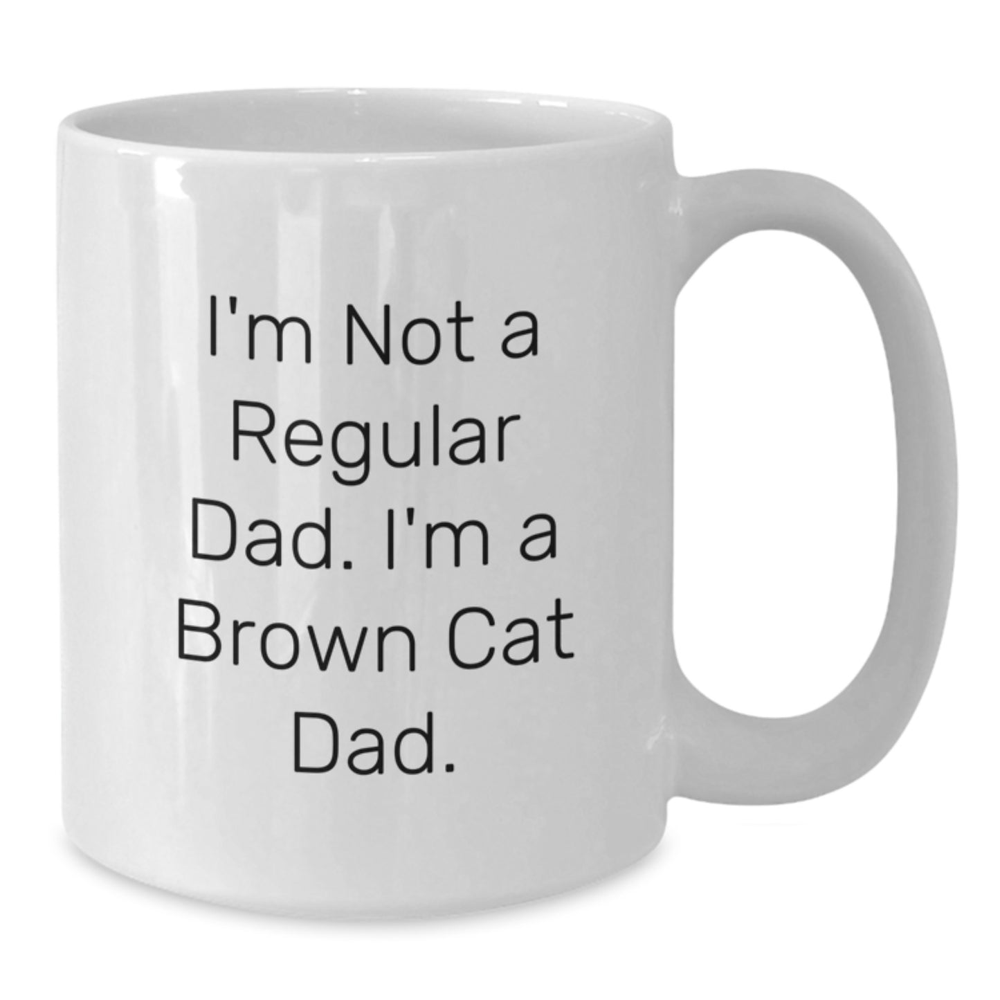 Funny Brown Cat White Coffee Mug Gifts from Dad for the Ultimate Feline Lover Christmas Unique - Additional