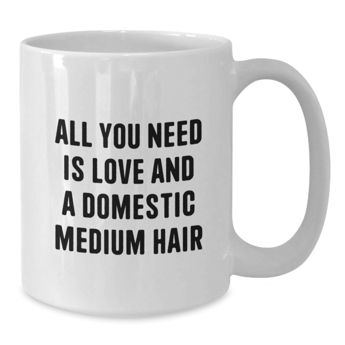 Funny Domestic Medium Hair Cat White Coffee Mugs Gifts from Men, Women, Friends, Coworkers, Family - Unique Christmas Unique Gifts for Domestic Medium Hair Cat Lovers - Additional