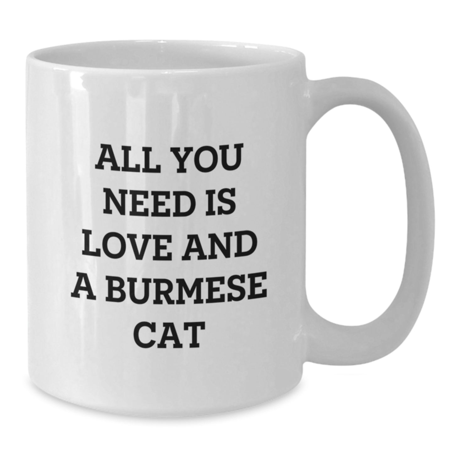 Burmese Cat Gifts for Women - White Coffee Mug - 'All You Need Is Love And A Burmese Cat' Funny Quote, Gifts from Family, Friends, Coworkers, Men, Unique Christmas Unique Gifts - Additional
