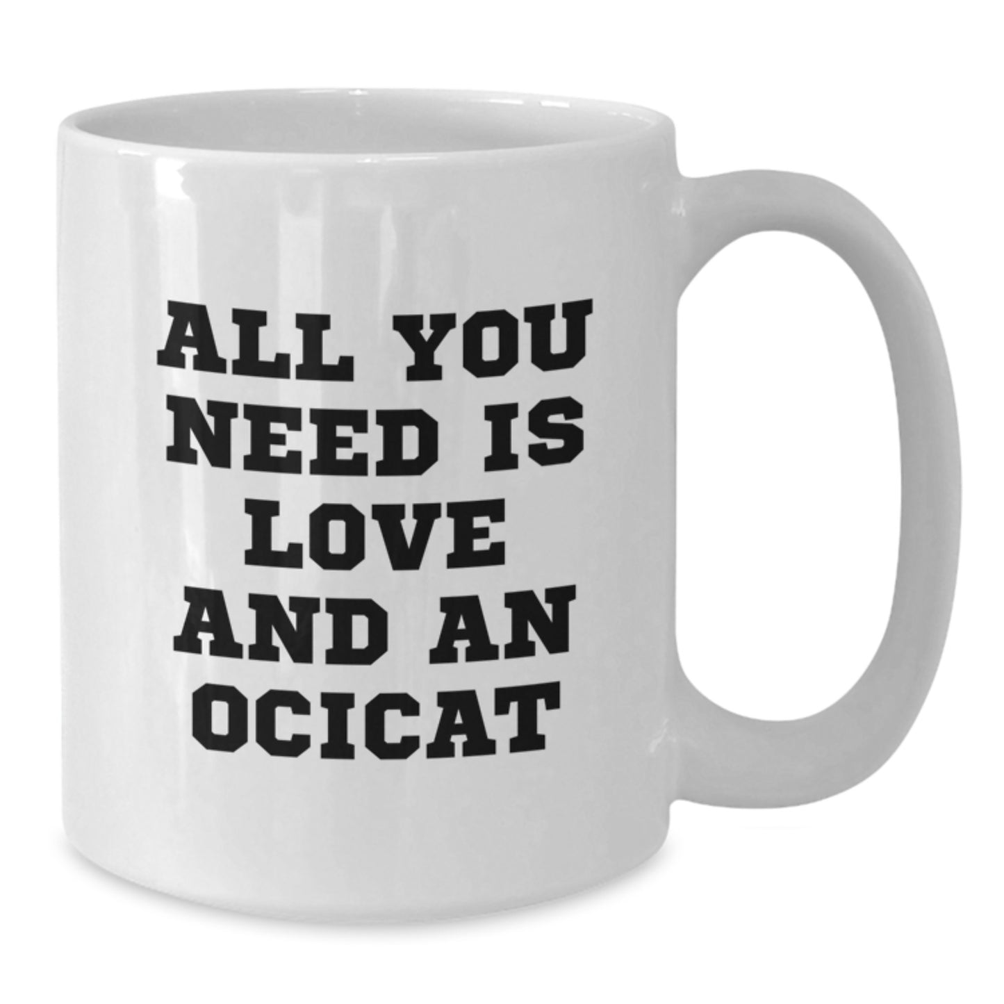 Funny Ocicat Lover Gifts from Friends and Family - White Ceramic Coffee Mug for Christmas Unique Gifts - Additional