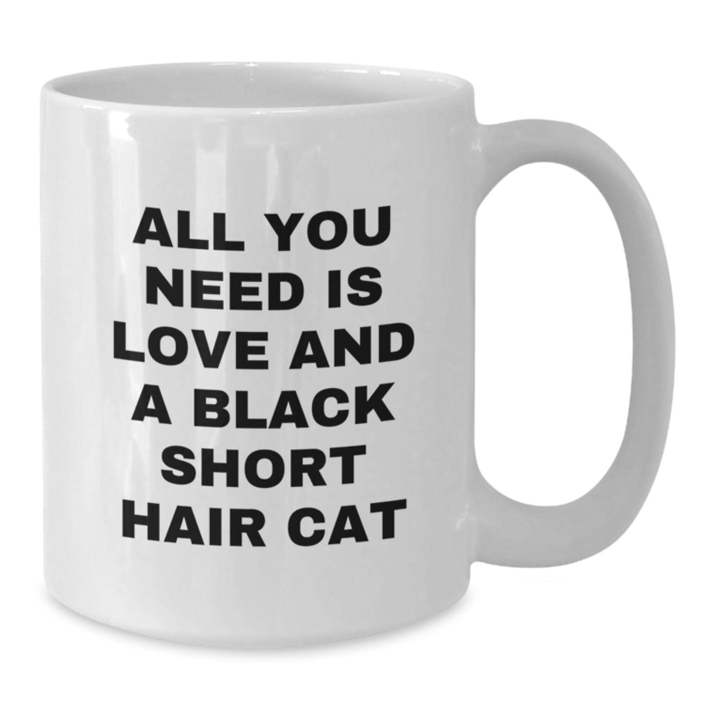 Black Short Hair Cat Lover Gifts from Family Friends Women Funny White Coffee Mug - Additional