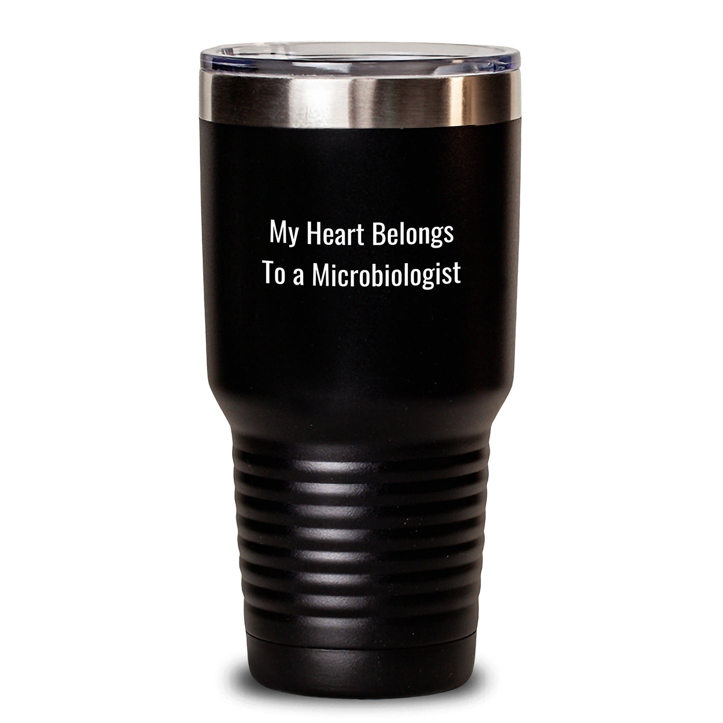 Funny Microbiologist Gifts from Friends, Unique Tumblers for Birthday 'My Heart Belongs To A Microbiologist' - Main