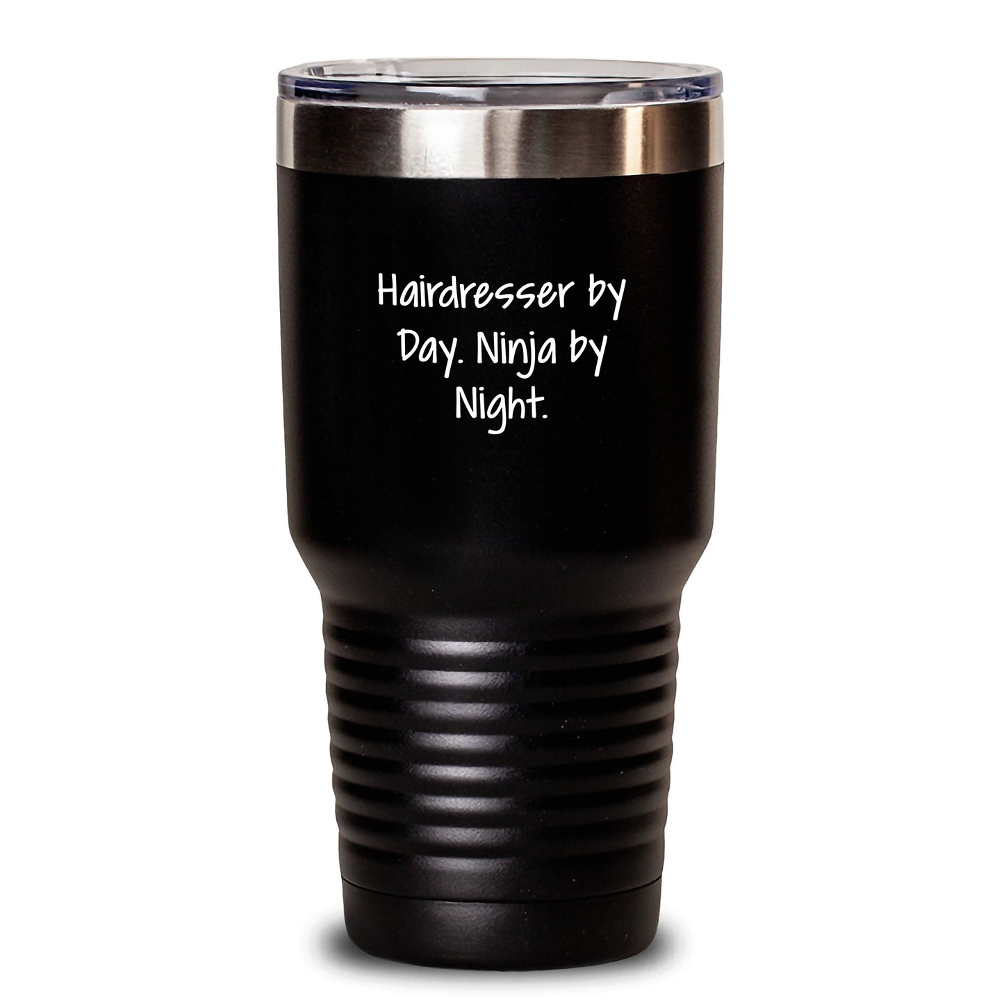 Hairdresser Humor Gifts from Friends for Hairdresser By Day Ninja By Night Tumbler, Funny Birthday Unique Gifts - Main