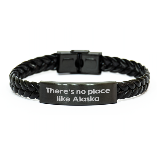 Alaska Inspired Interlaced Leather Bracelet, Funny Quote Gifts from Friends for Men, Perfect Graduation Unique Gifts for Alaska Lovers - Image 1