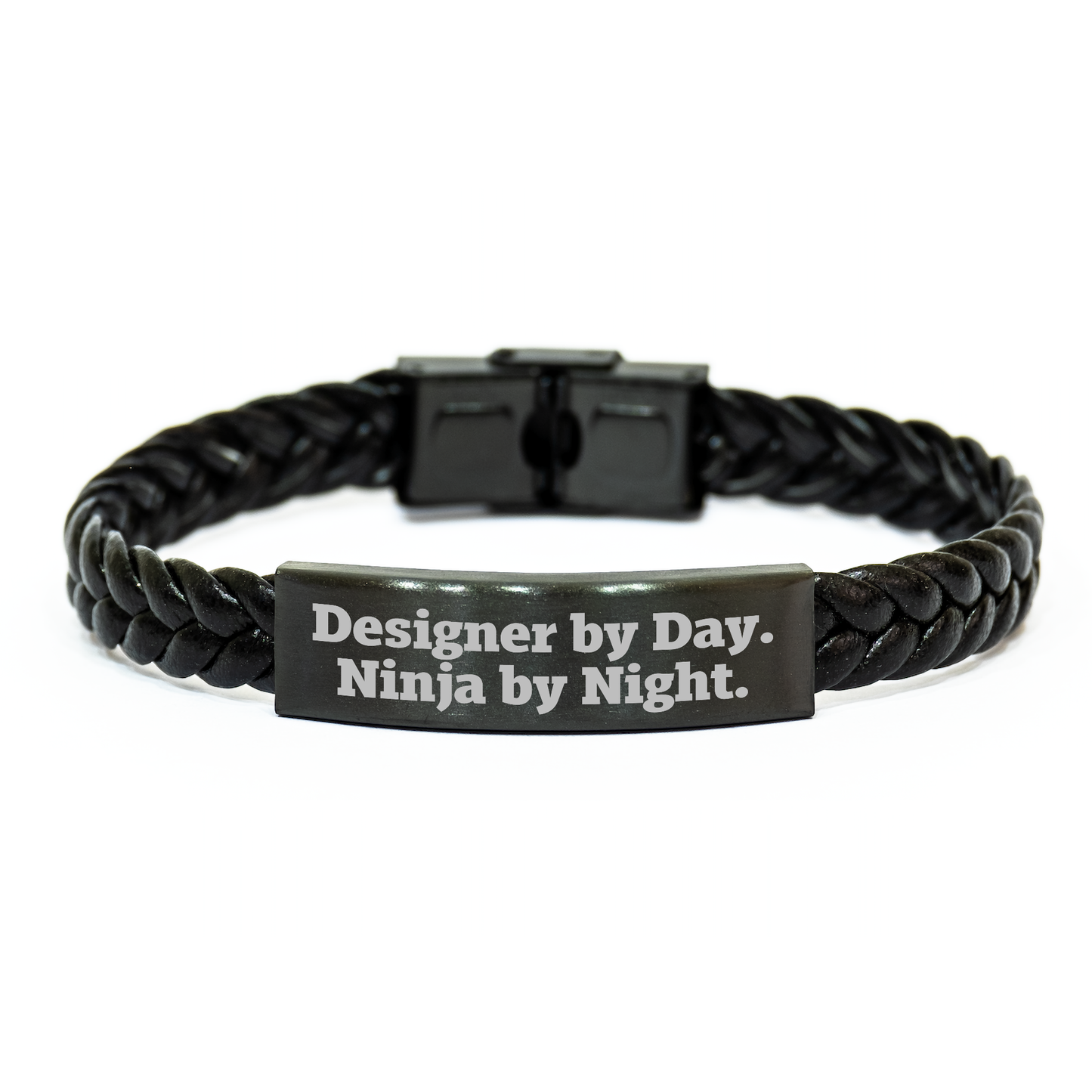 Designer Interlaced Leather Bracelet, Funny Quote Gifts from Friends for Men and Women, Graduation Unique Gifts - Image 1