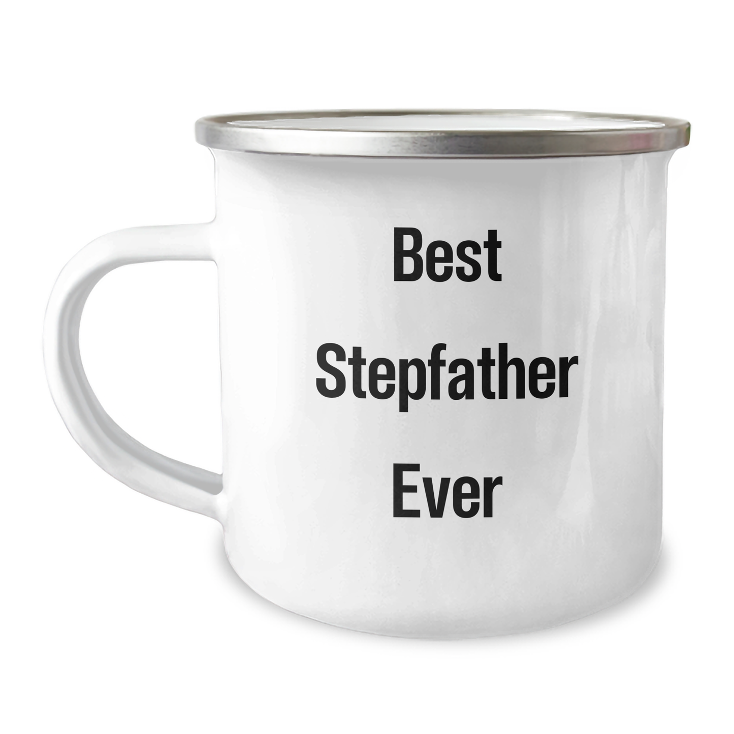 Funny Stepfather Gifts for Men, Best Stepfather Ever Camping Mug, 12 oz Stainless Steel with Enamel Finish, Gifts from Family for Stepfather, Unique Graduation Gifts - Image 1