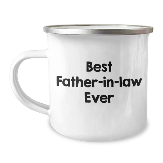 Funny Father-in-law Gifts, Best Dad Ever Camping Mug for Graduation, Gifts from Family, Gifts for Father-in-law, Unique - Image 1