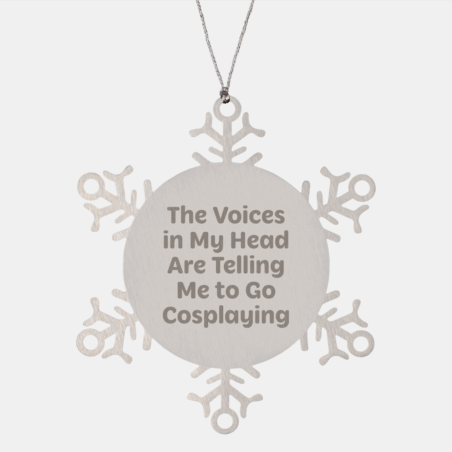 Funny Cosplaying Gifts from Friends - Men's Women's Snowflake Ornament for Christmas - Image 1