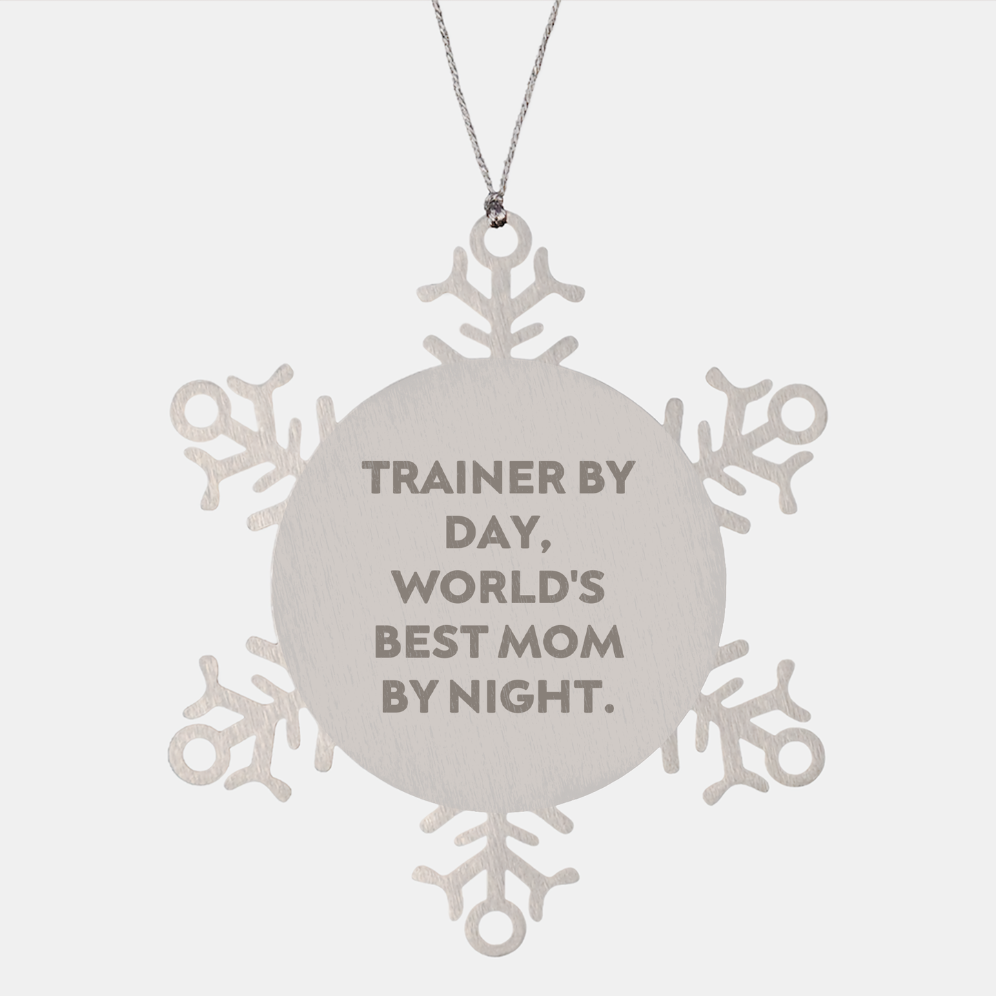 Trainer Gifts from Mom, Trainer Snowflake Ornament, Funny Quote, Christmas Unique Gifts - Image 1