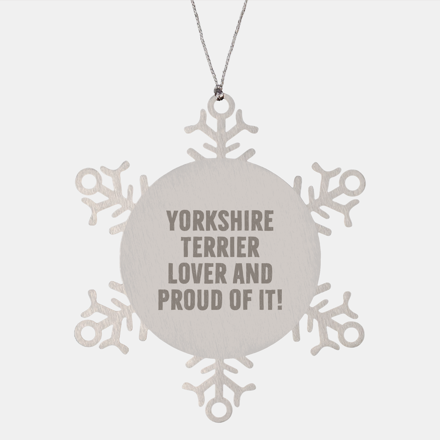 Yorkshire Terrier Dog Lovers' Funny Gifts, Yorkshire Terrier Snowflake Ornament, Gifts from Men to Yorkshire Terrier Dog, Christmas Unique Gifts - Image 1