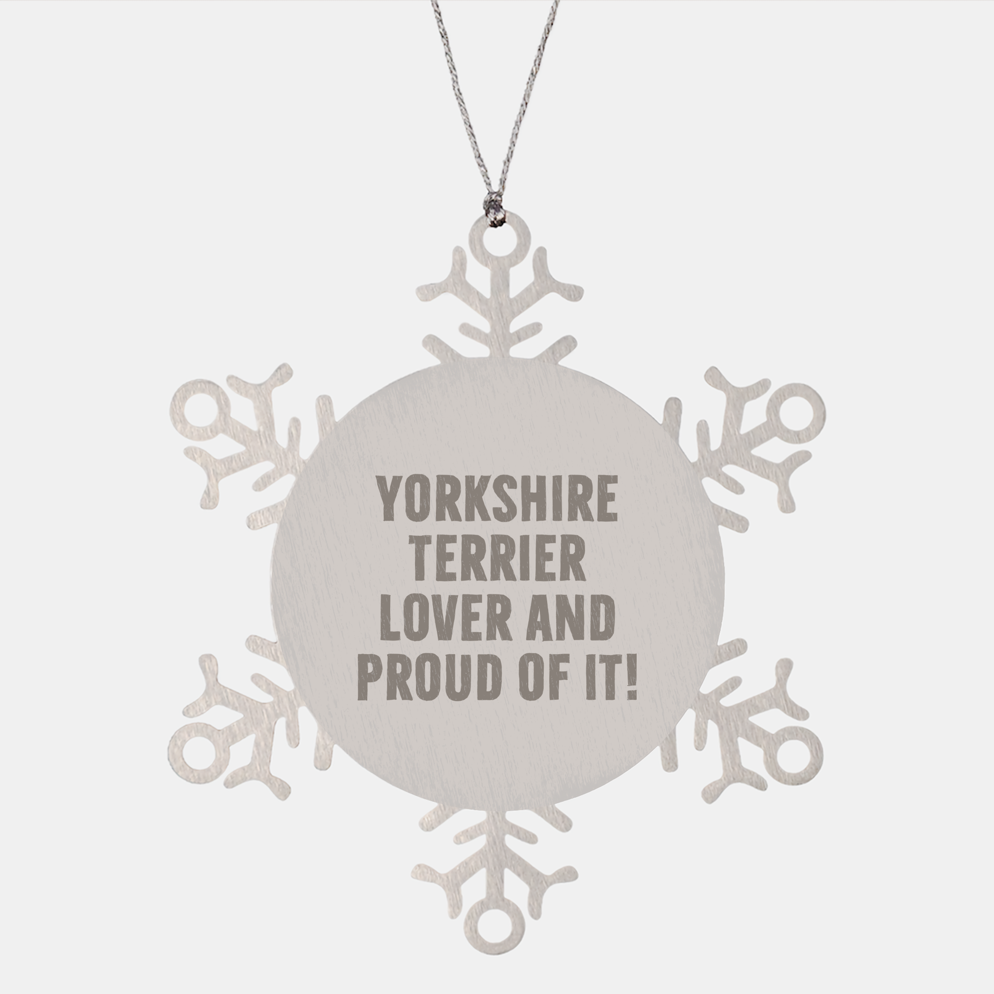 Yorkshire Terrier Dog Lovers' Funny Gifts, Yorkshire Terrier Snowflake Ornament, Gifts from Men to Yorkshire Terrier Dog, Christmas Unique Gifts - Image 1