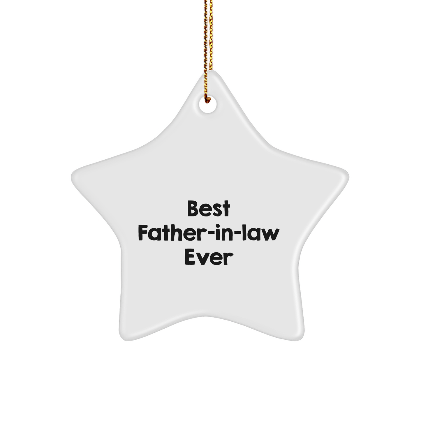 Funny Father-in-law Star Ornament Gifts for Him Best Ever Christmas Decoration from Family - Image 1