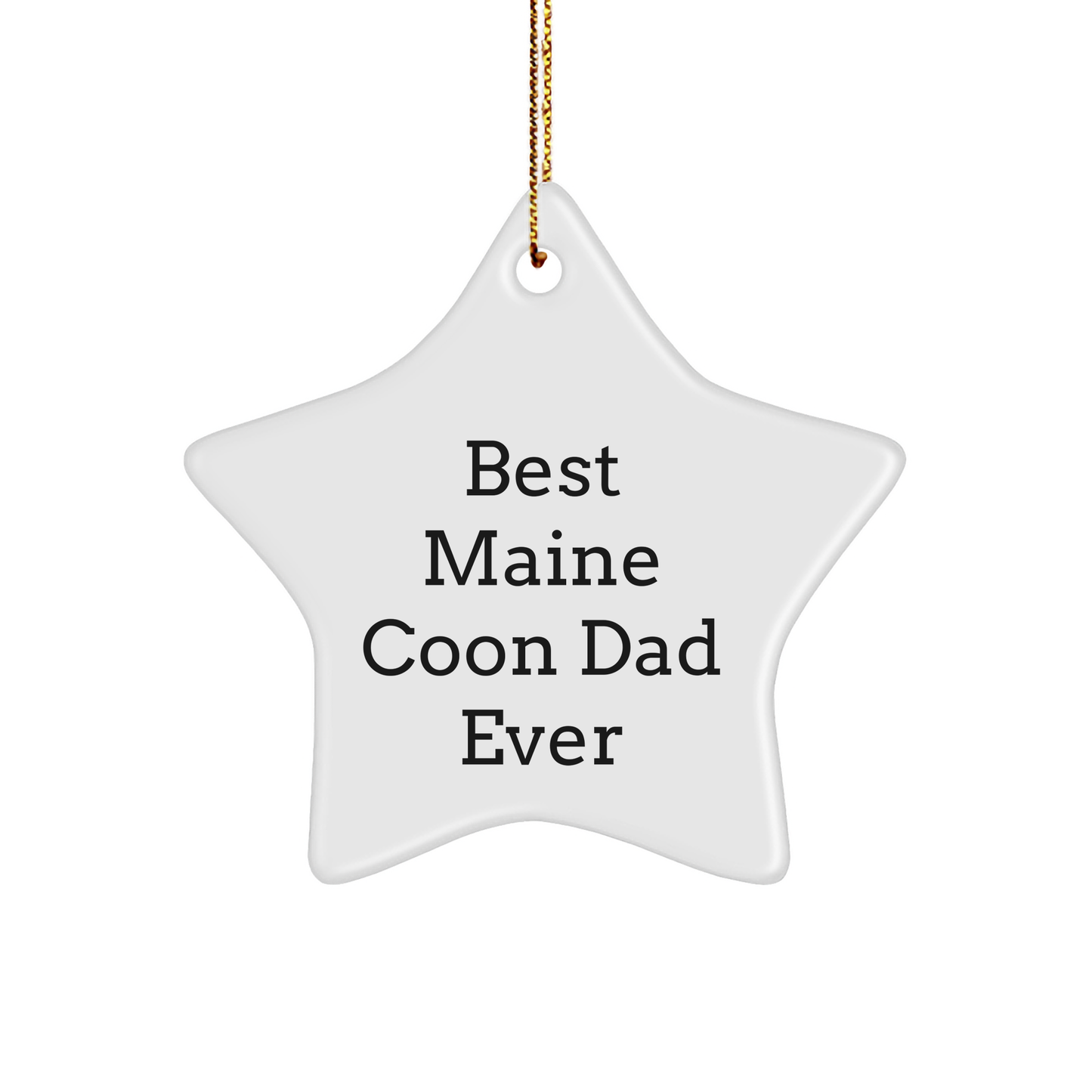 Funny Maine Coon Cat Star Ornament Gifts from Best Maine Coon Dad Ever for Maine Coon Cat Lovers during Christmas, Gifts for Maine Coon Cat Owners, Friends, Family, and Coworkers - Image 1