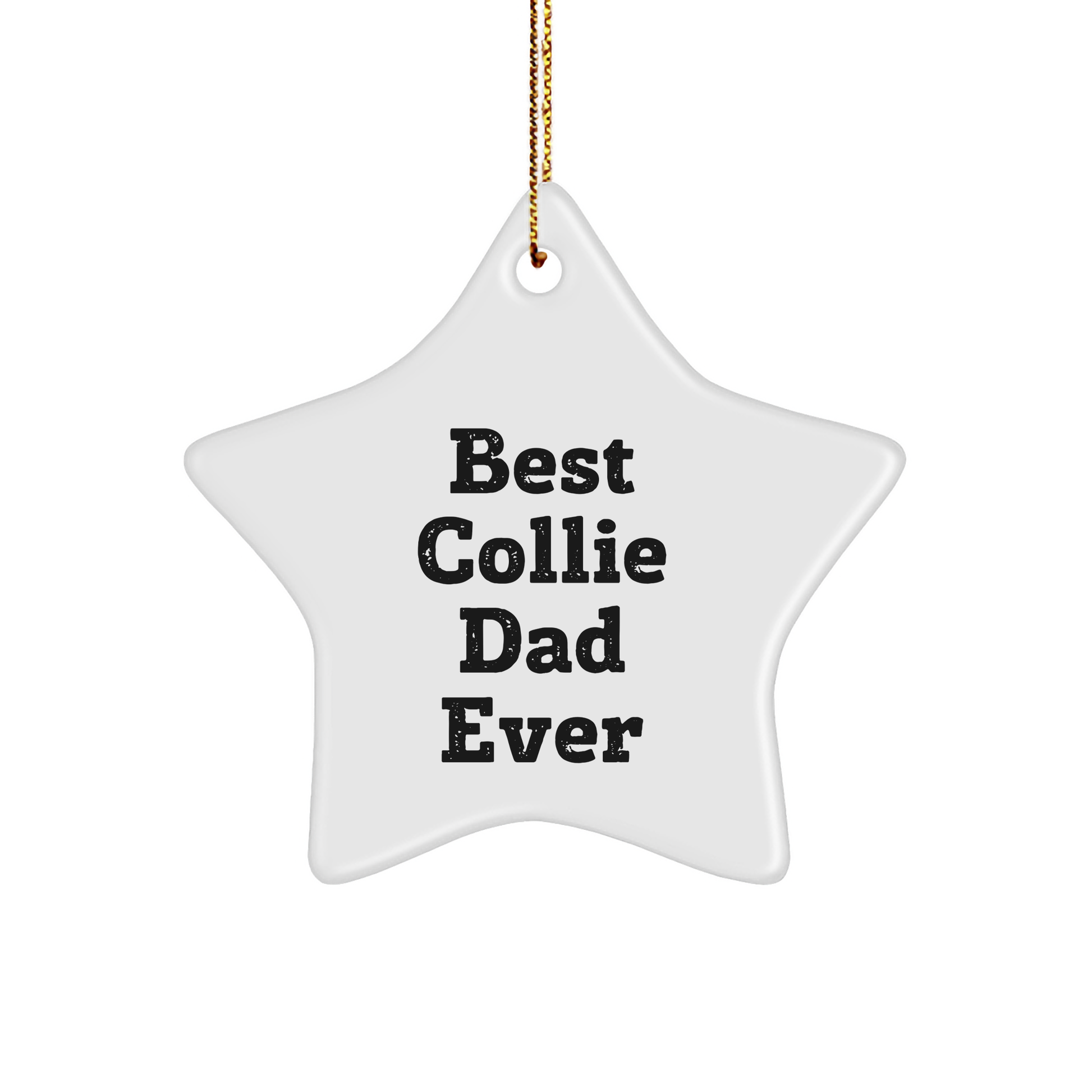 Best Collie Dad Ever Collie Dog Star Ornament Gifts from Men to Collie Dog Lovers for Christmas - Image 1